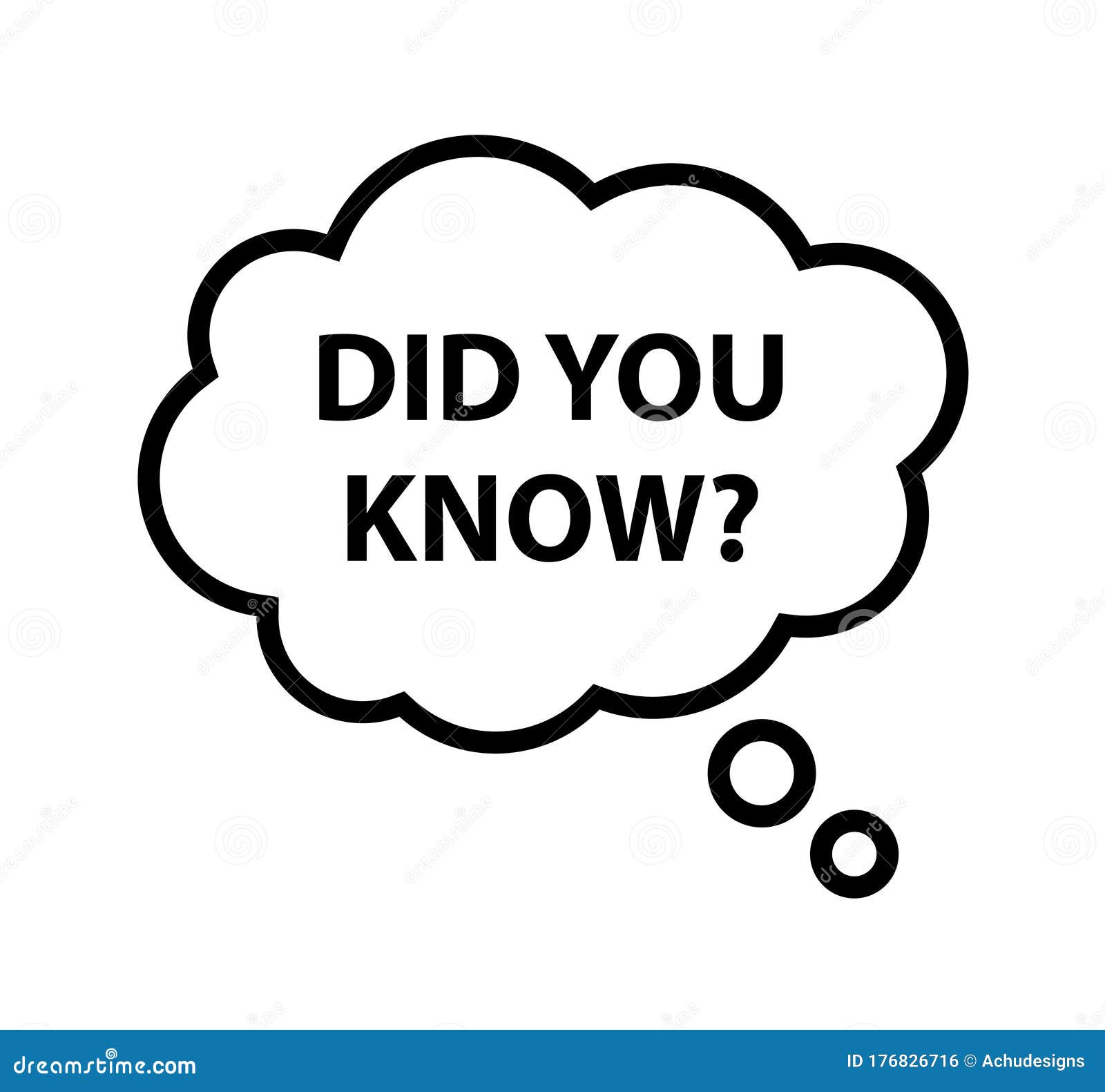 Did you know speech bubble stock vector. Illustration of communication