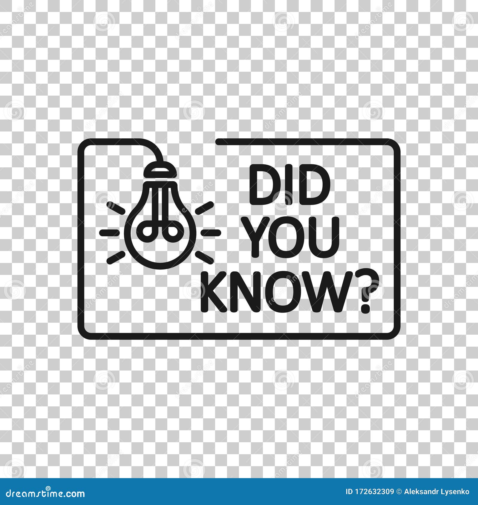 Did You Know Icon In Flat Style Question Mark Vector Illustration On
