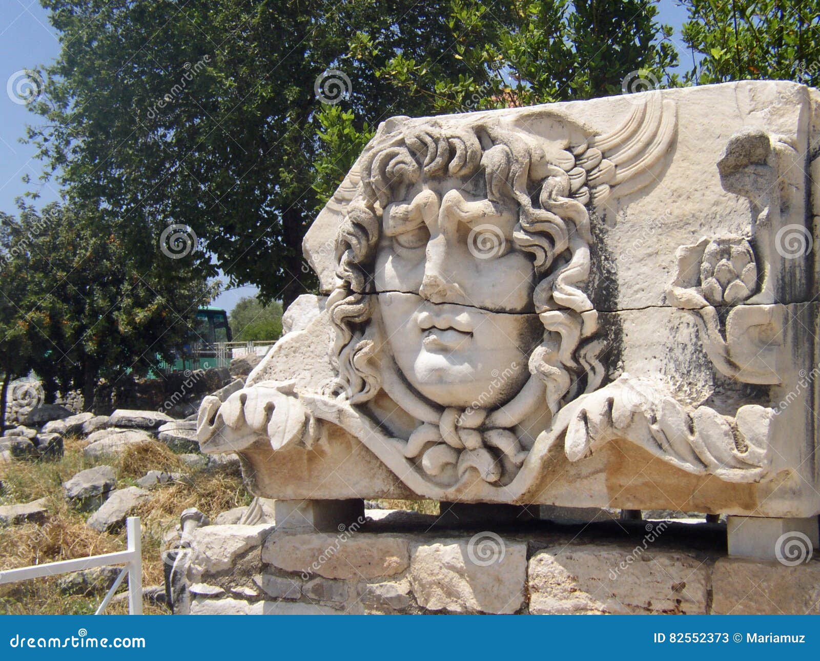 turkey: didim the famous head of medusa