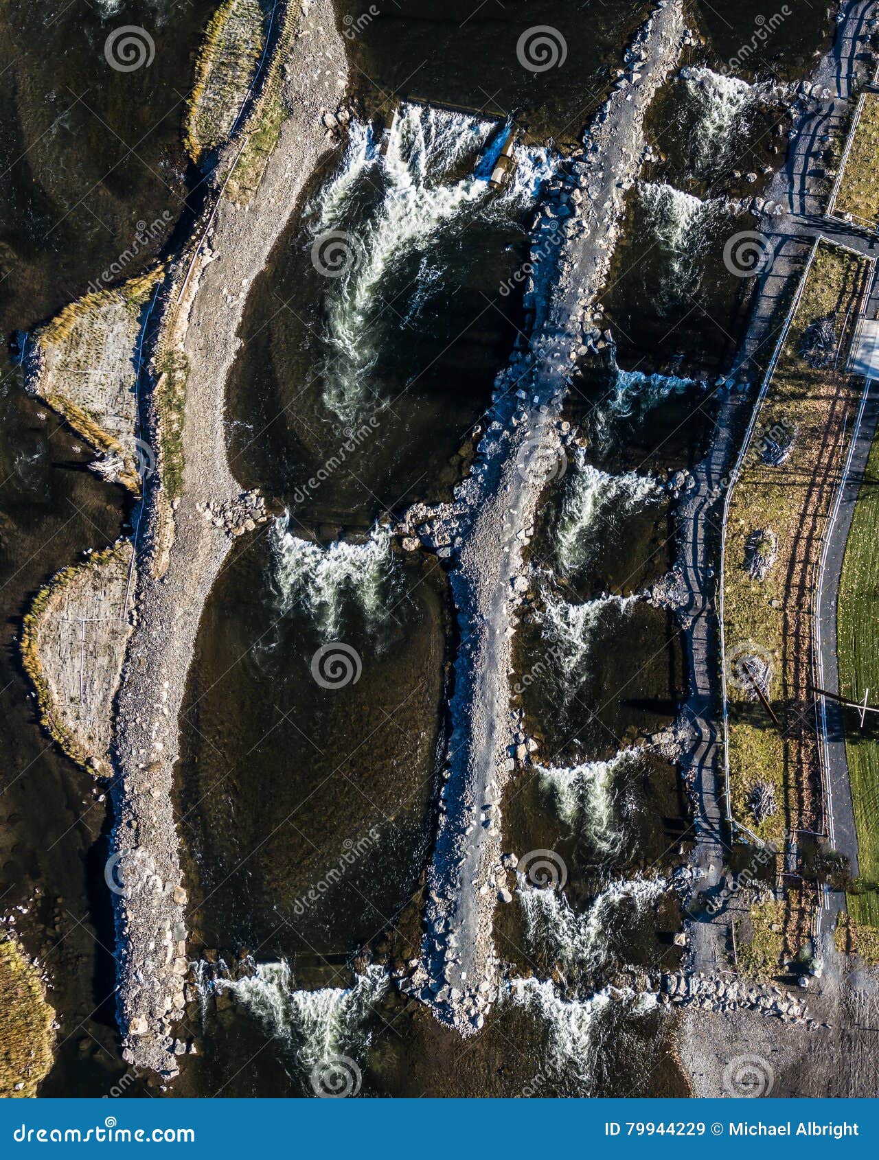Die Biegung, Park Oregons Whitewater - Top-down Ansicht Stockbild