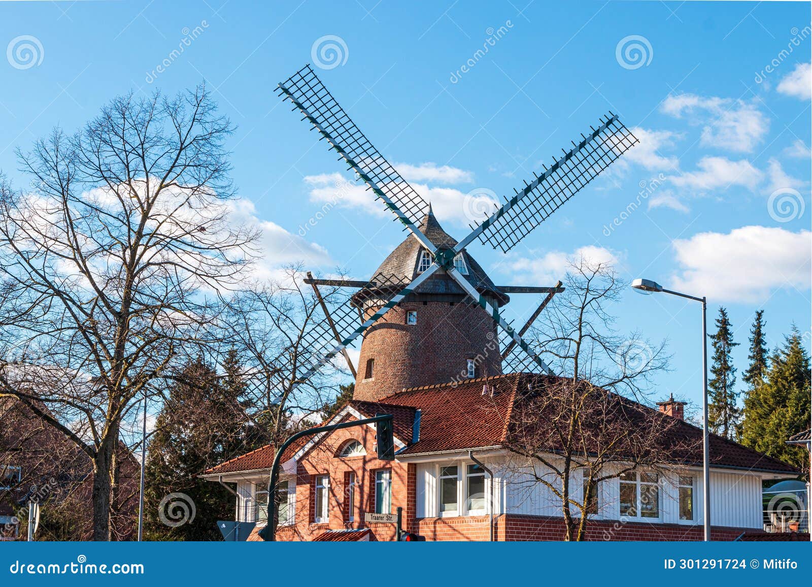 the buss mill tower dutch windmill in krefeld-uerdingen