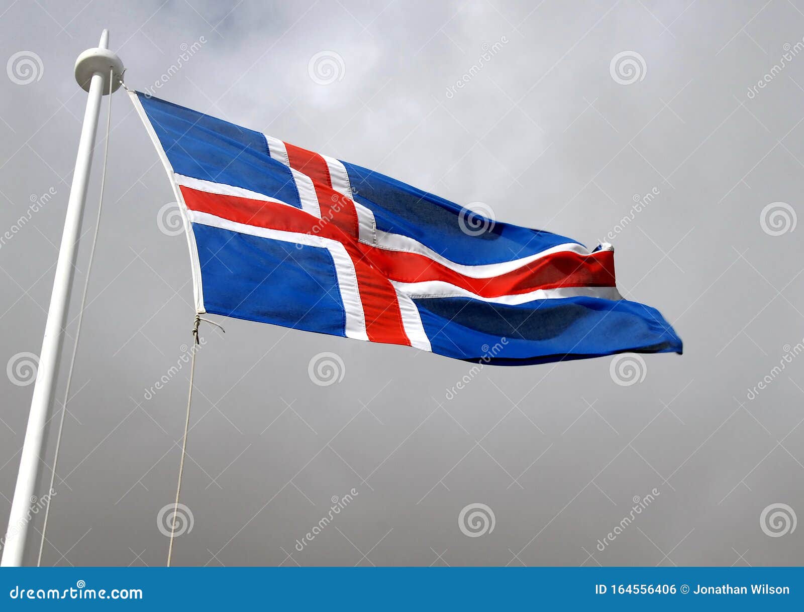 Die Islandische Nationalflagge Stockfoto Bild Von Nationalflagge Islandische
