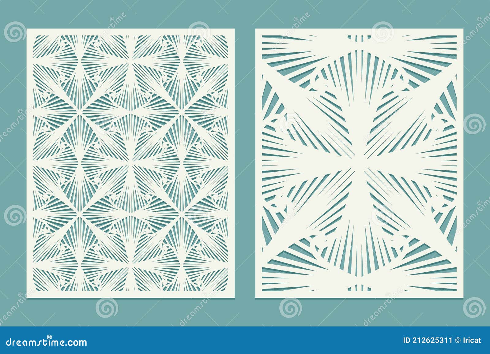 Die and Laser Cut Decorative Wall Panels. Screen Panels with Cell Pattern.  Laser Cutting Decorative Mesh Borders Patterns Stock Vector - Illustration  of metal, interior: 212625311