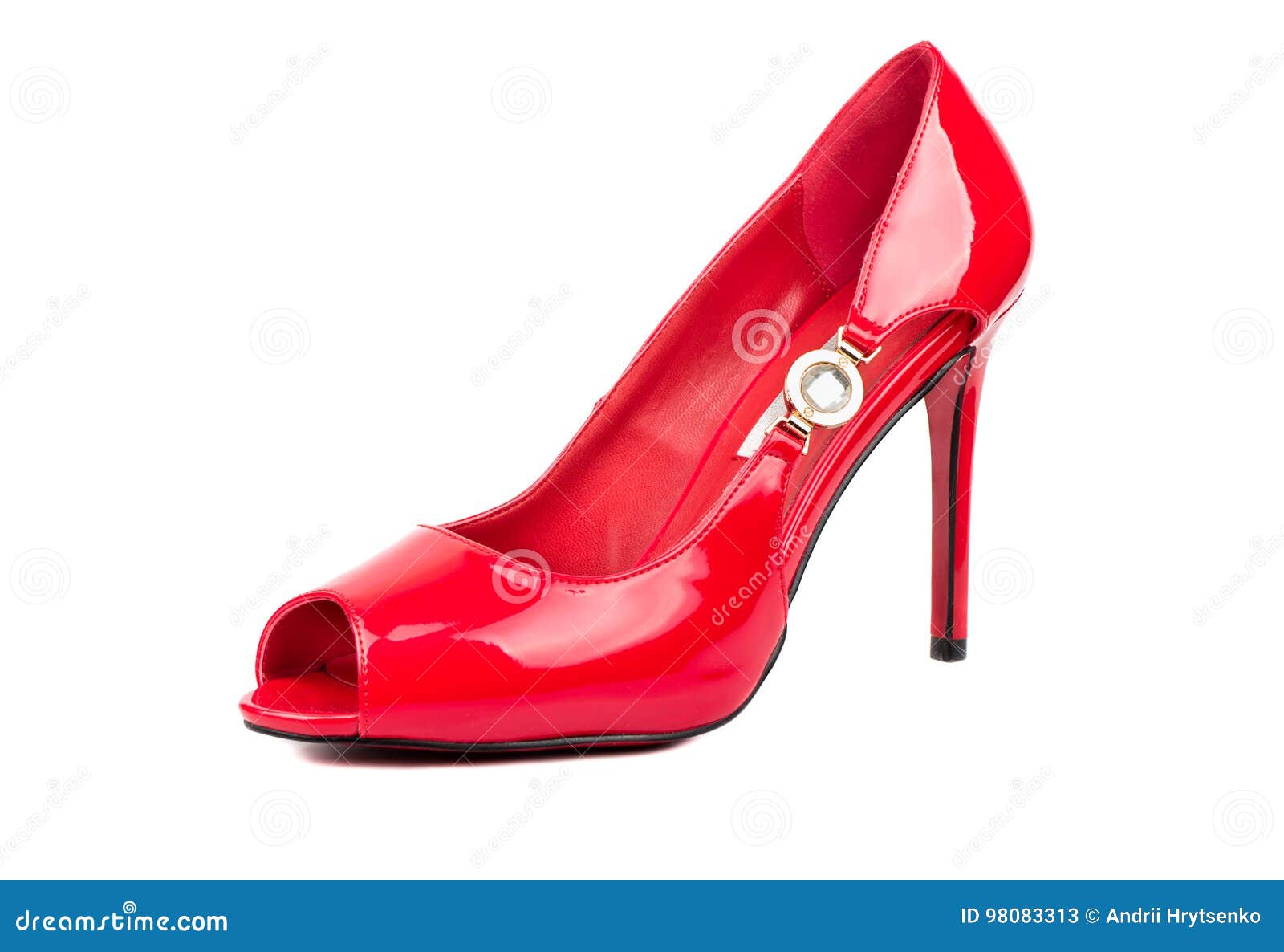 Die Roten Schuhe Der Frauen Stockbild Bild von leder, abnutzung 98083313