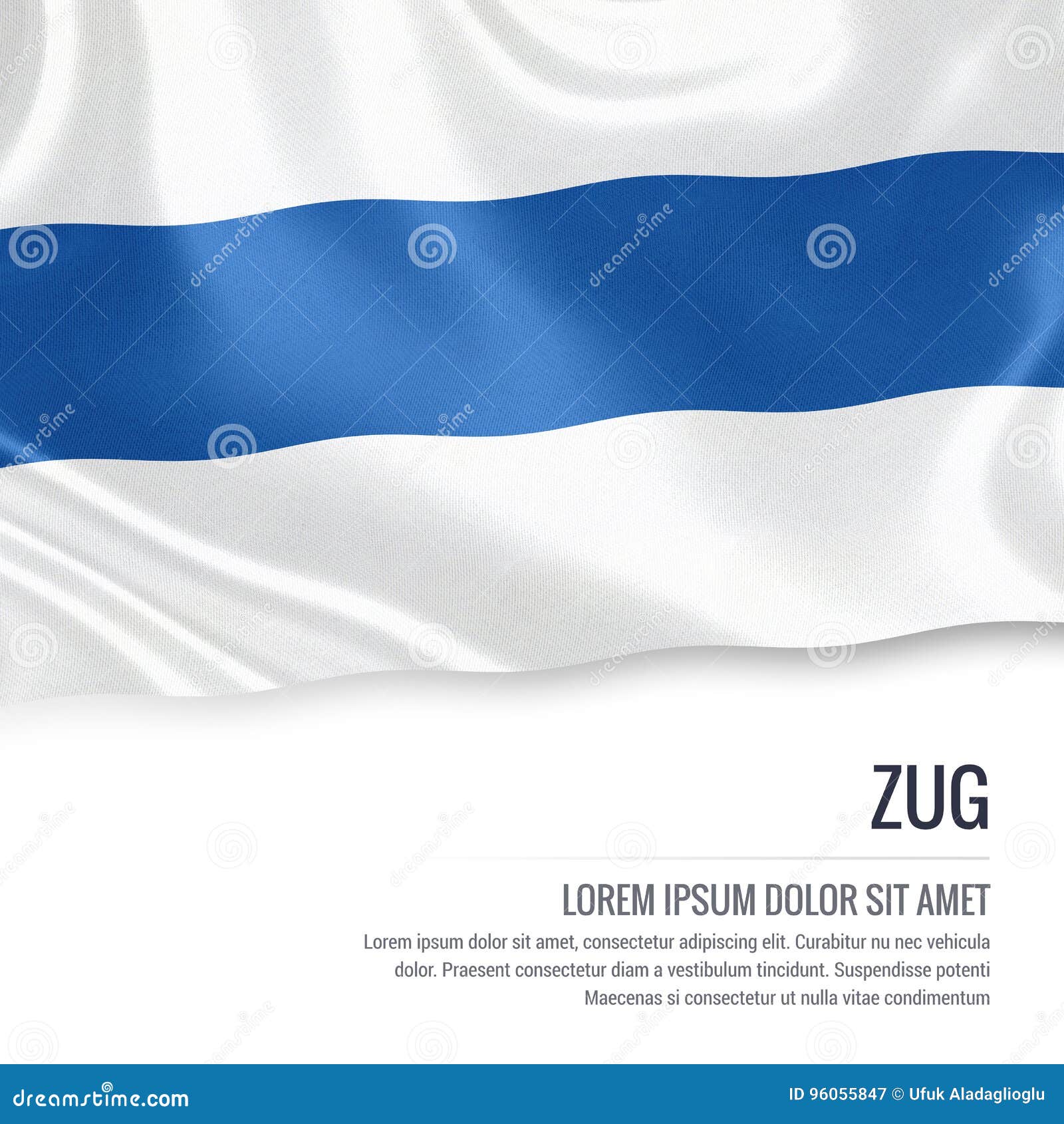 Die SchweizStaat ZugFlagge Stock Abbildung Illustration von land