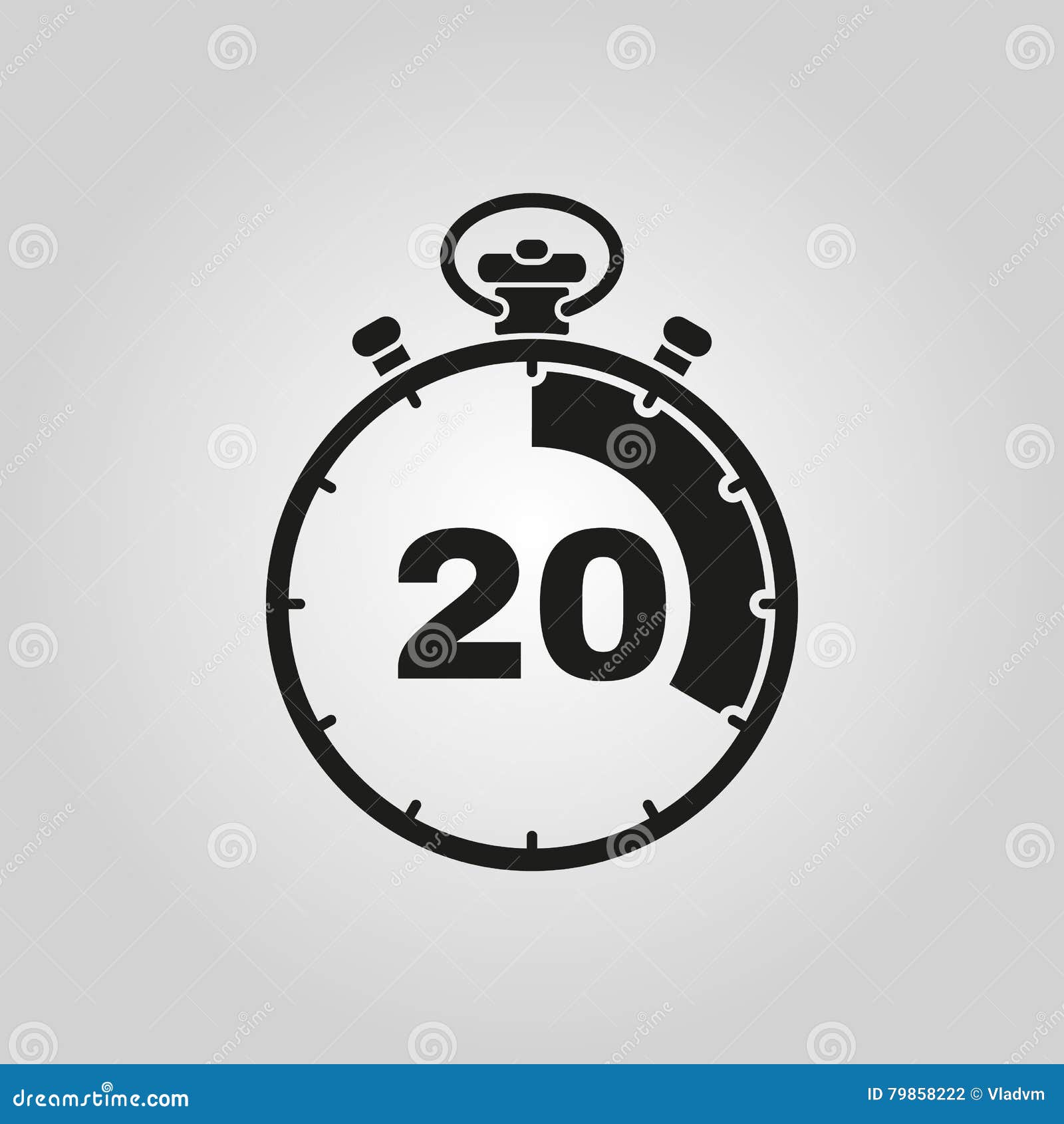 Die 20 Sekunden, Minutenstoppuhrikone Uhr Und Armbanduhr, Timer, Count-downsymbol Ui ...1300 x 1390