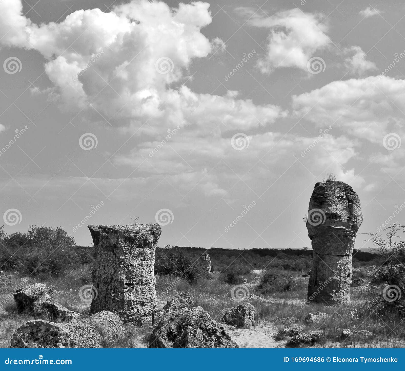 Die Steinwuste Wolken Landschaft Varna Bulgarien Stockfoto Bild Von Bulgarien Himmel 169694686