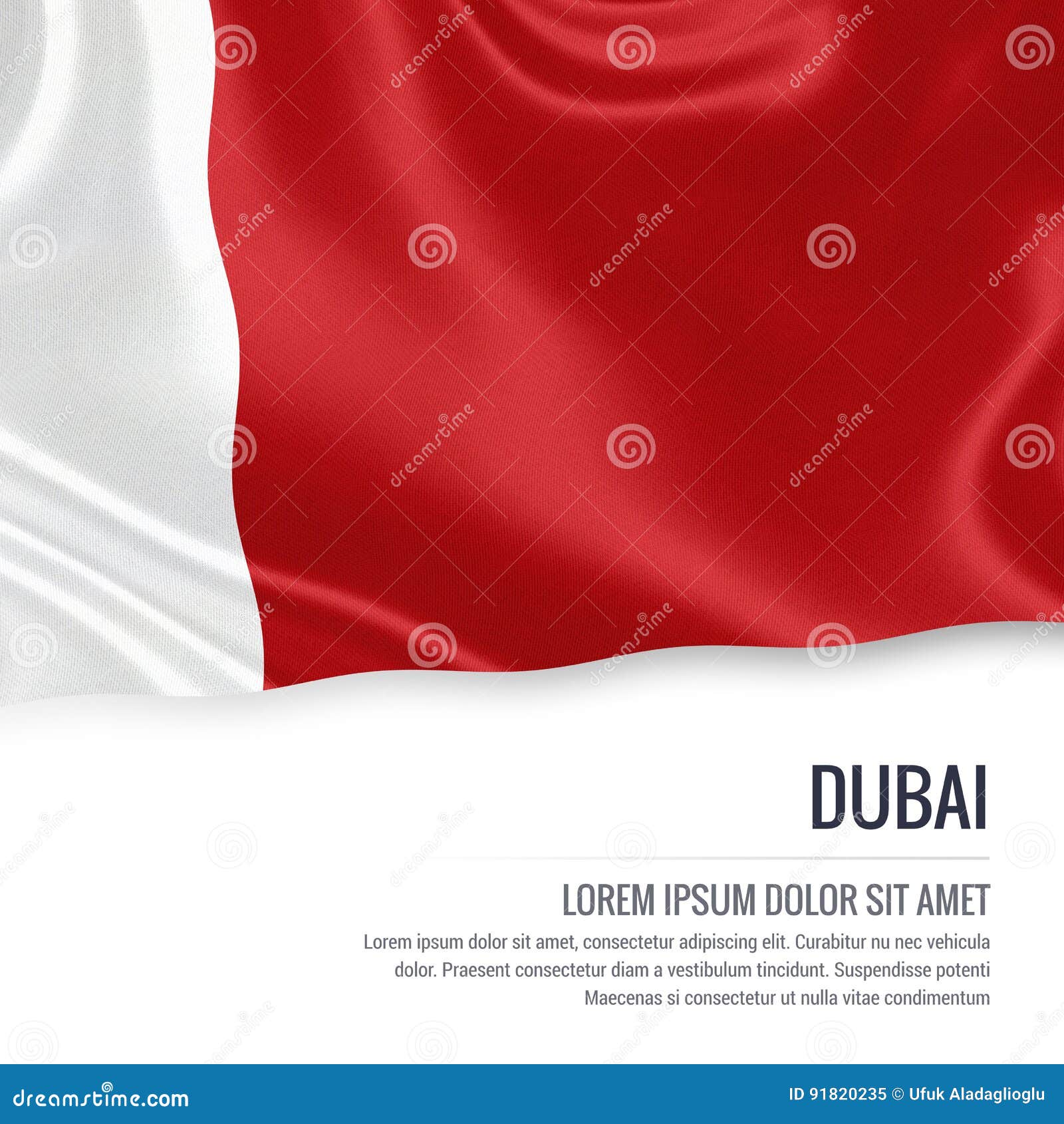 Die Vereinigte Arabische Emirate Zustand Dubai Flagge Stock Abbildung Illustration Von Vereinigte Zustand