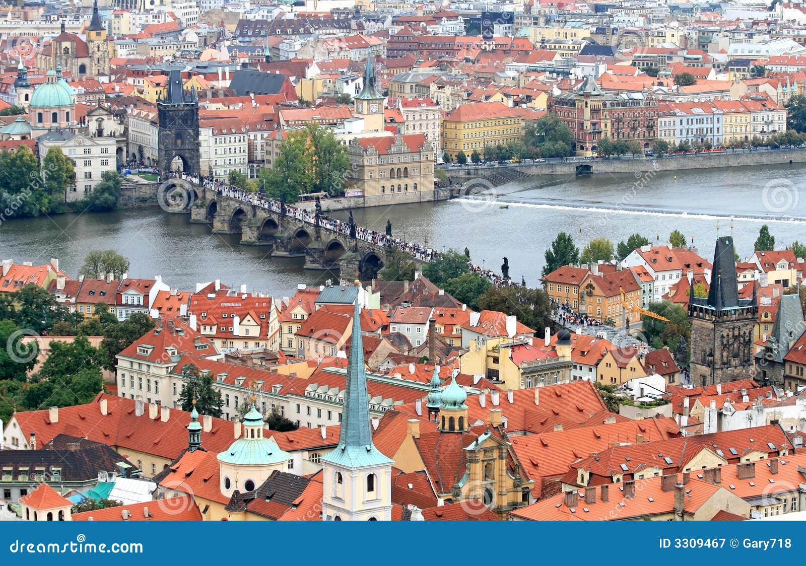 Die Vogelperspektive Von Prag Bild Bild