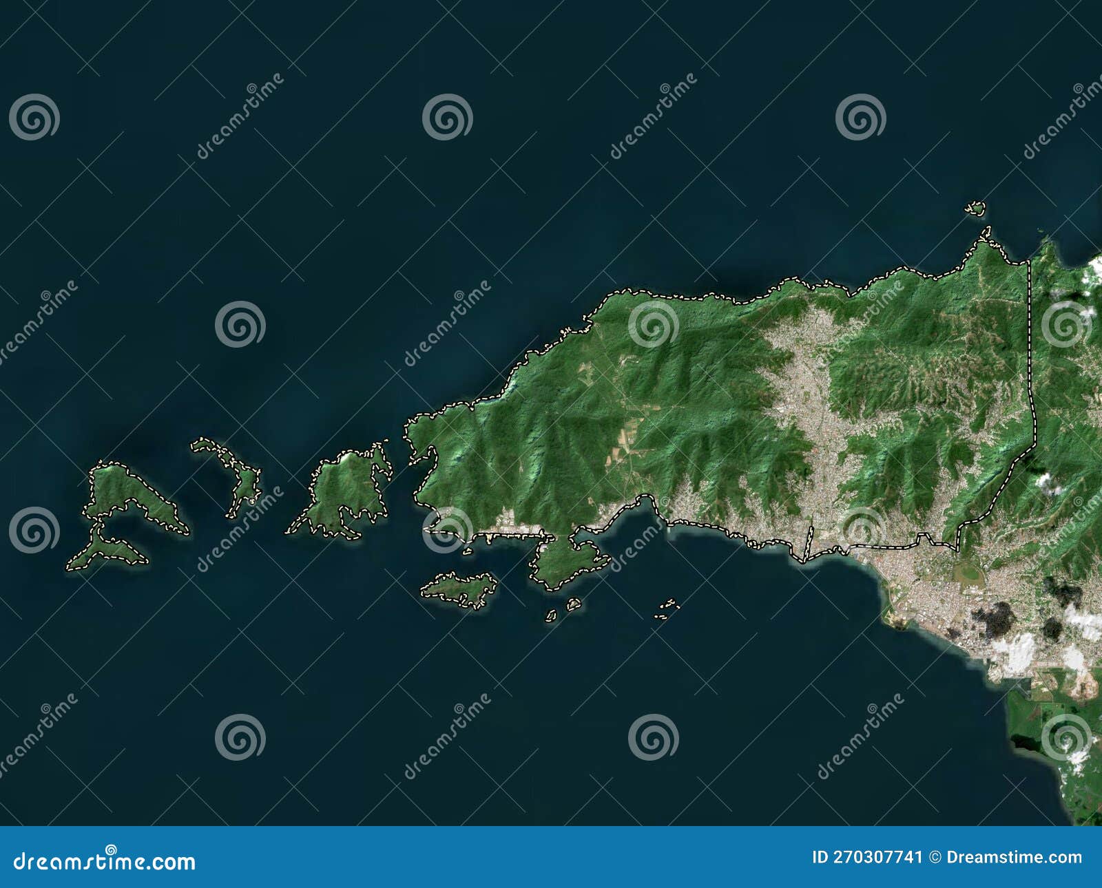 Diego Martin Trinidad And Tobago Low Res Satellite No Legend Stock   Diego Martin Region Trinidad Tobago Low Resolution Satellite Map Diego Martin Trinidad Tobago Low Res Satellite No 270307741 