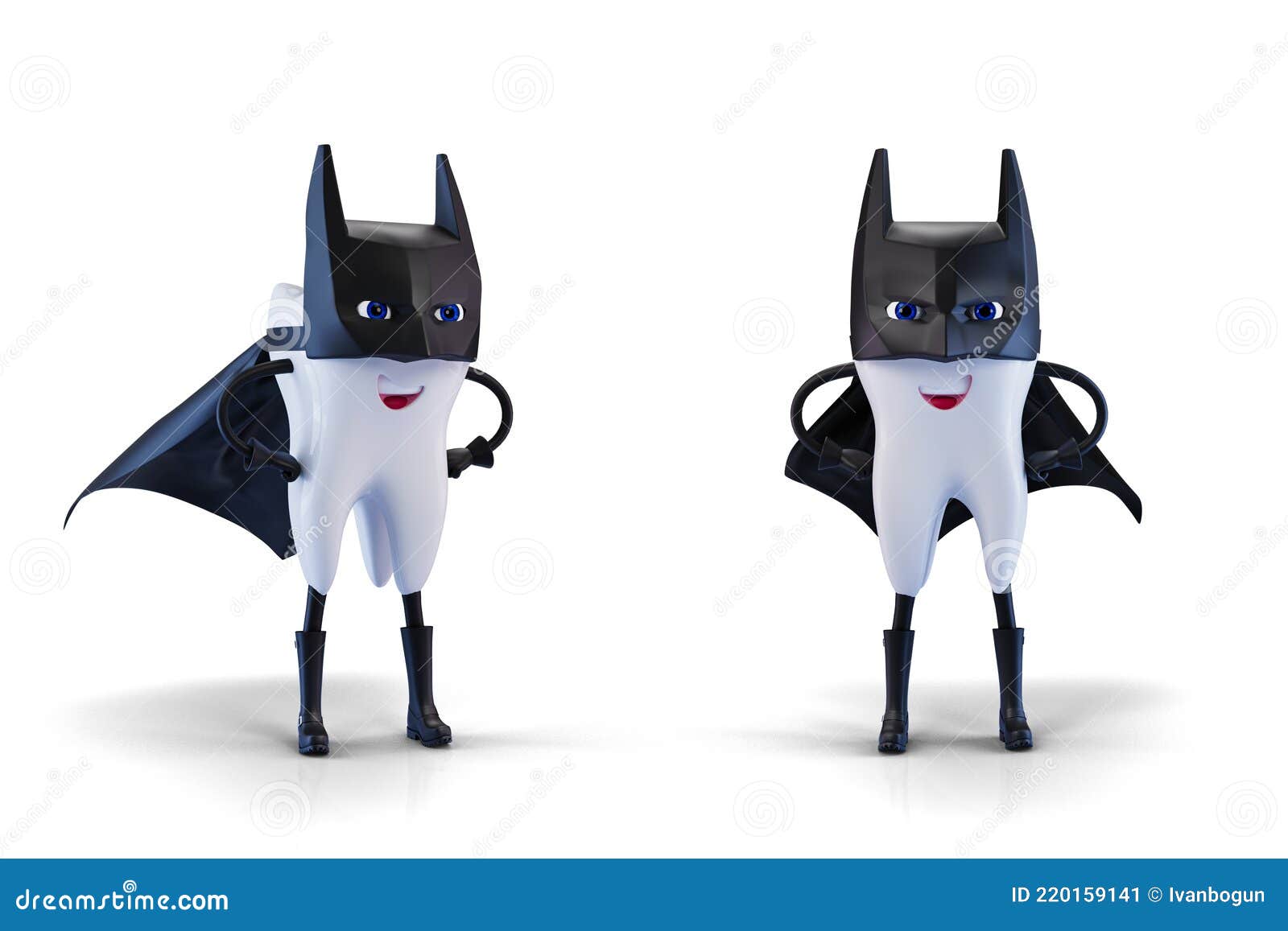 Diente Como Super Héroe Batman. Ilustración 3d De Procesamiento Stock de  ilustración - Ilustración de rinda, médicos: 220159141