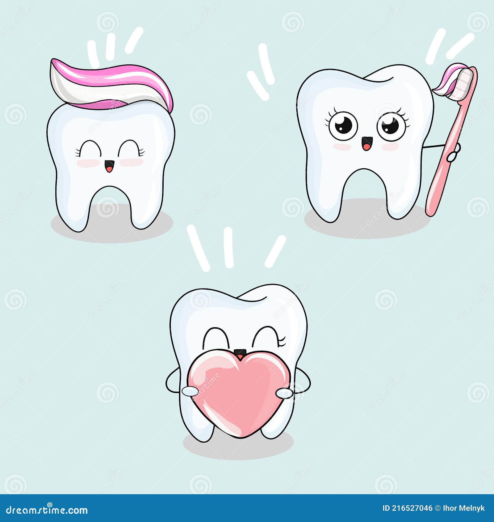 Dientes De Dibujos Animados Ilustración del Vector - Ilustración de oral,  dentista: 216527046