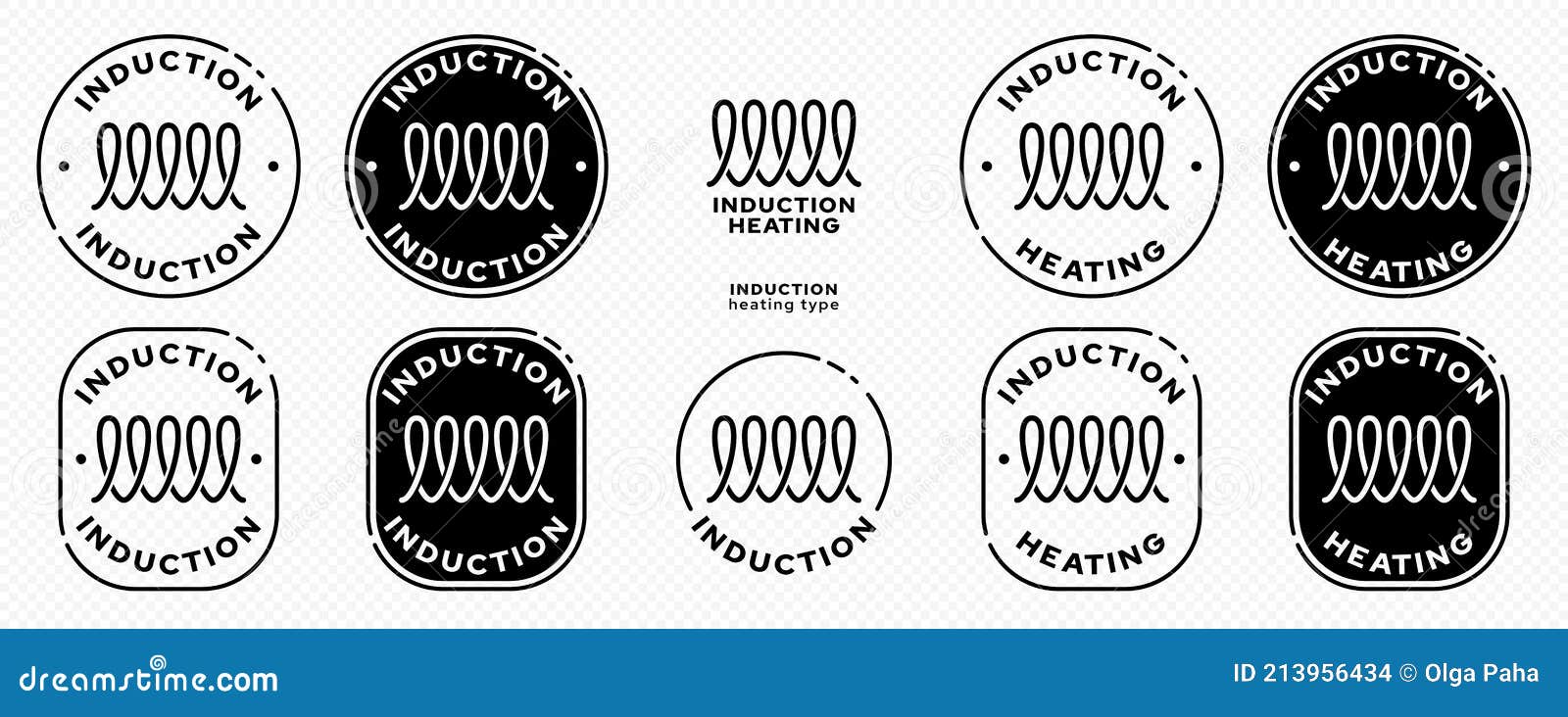 Dies Type Of Heating Stamps Gas Vector Illustration