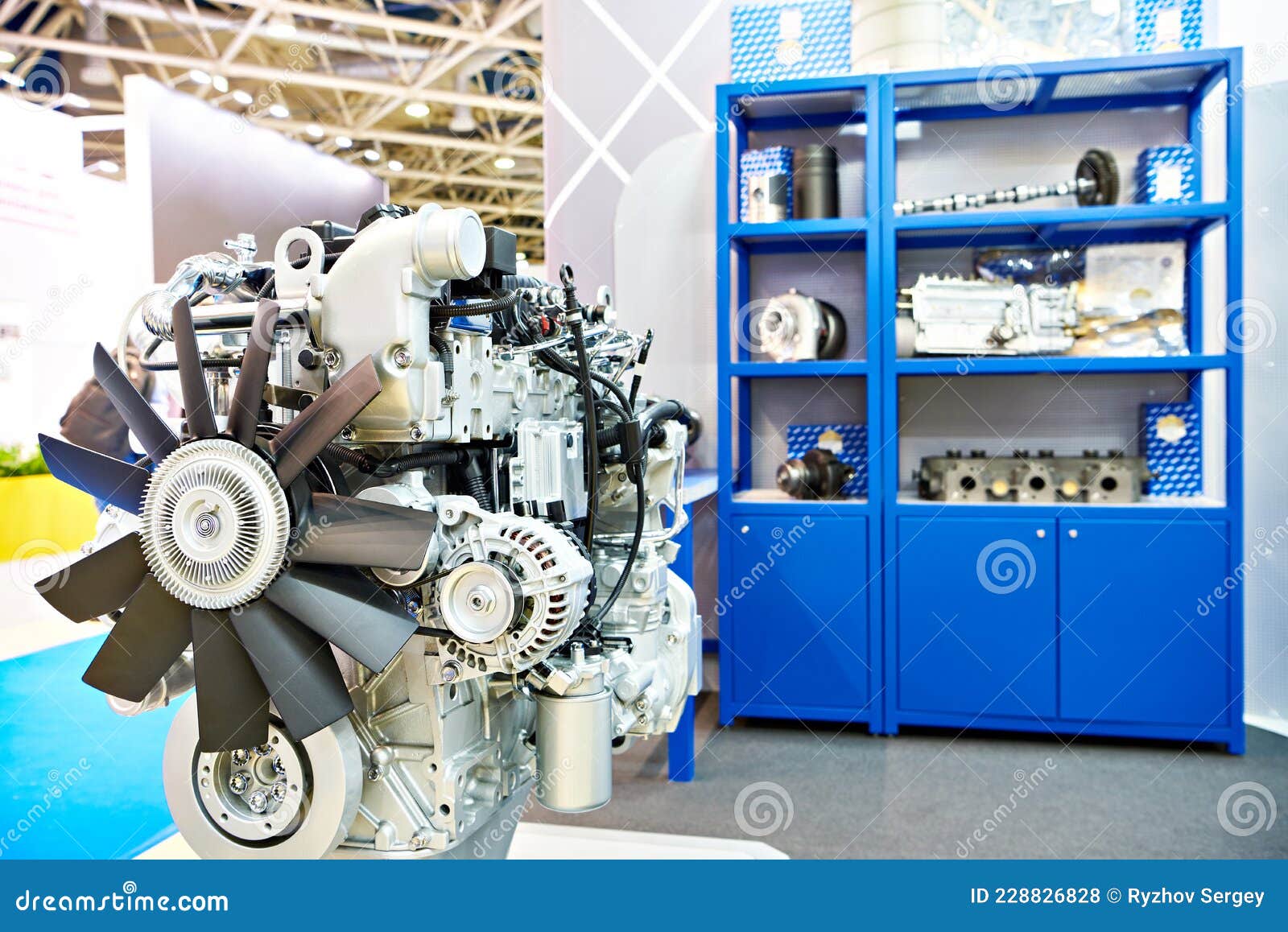 Diesel Engine at Car Truck Exhibition Stock Photo Image of engine