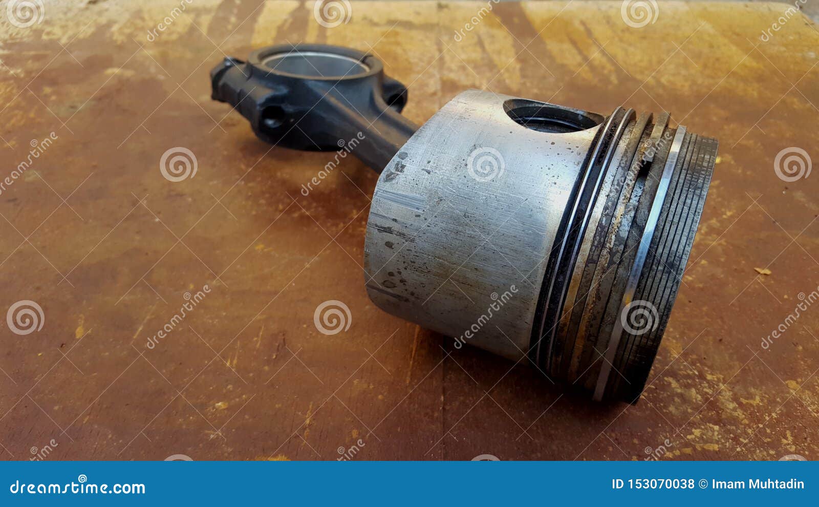 Diesel Piston and Gear, the Main Driving Component on the Engine Stock Photo Image of iron