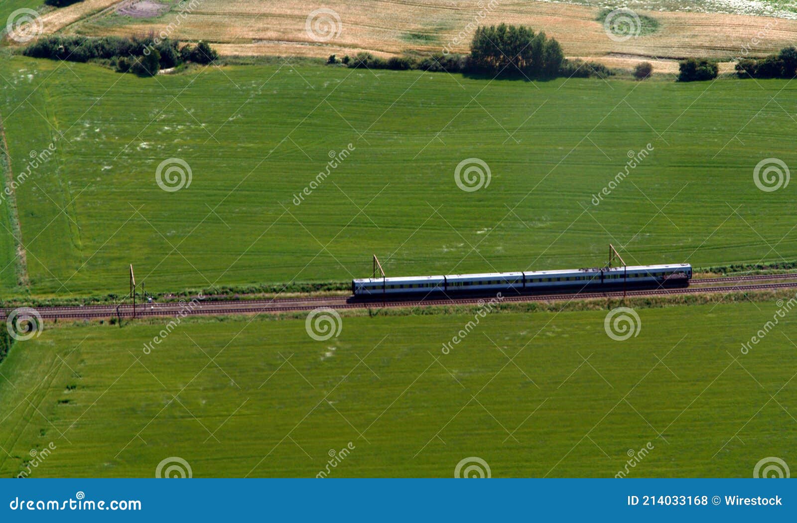 Diesel Train Engine on an Electrified Railroad Stock Photo Image of
