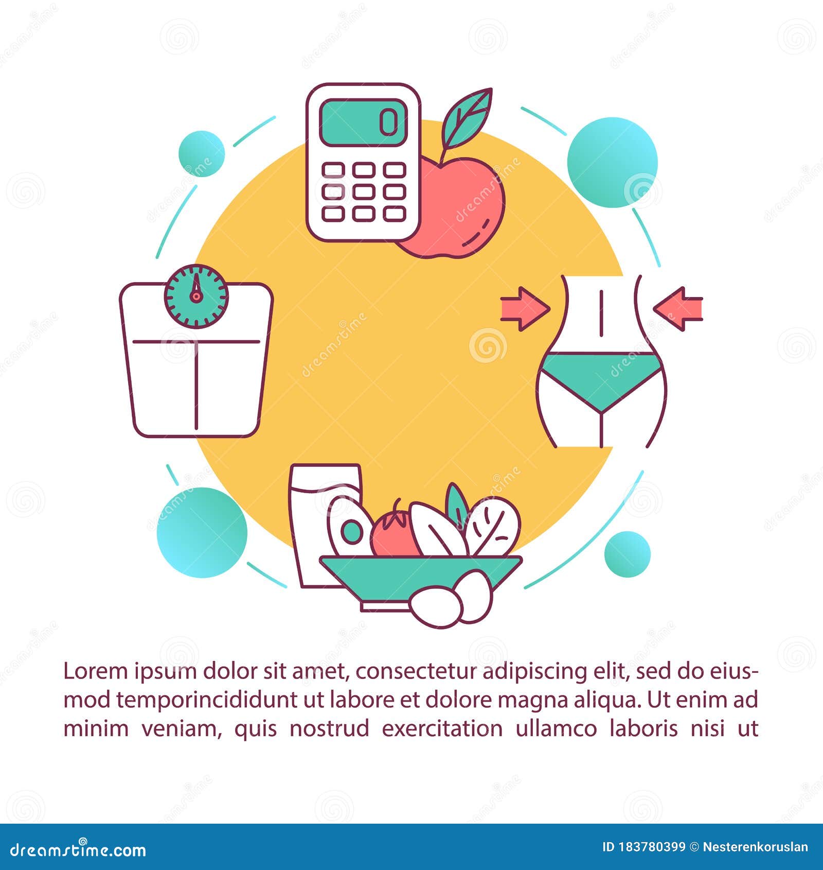 Diet Concept Icon With Text. Healthy Nutrition, Eating ...