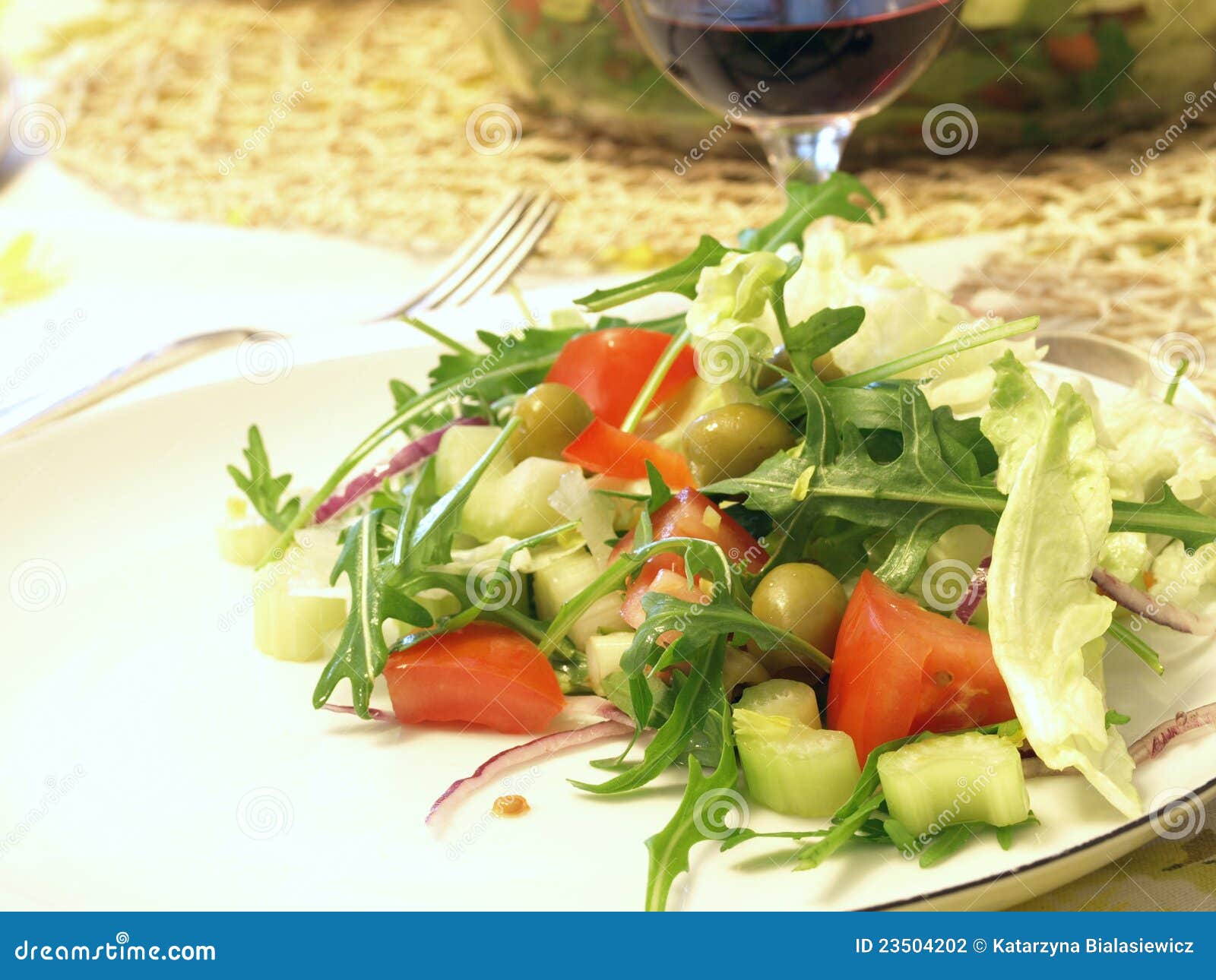 Diet salad in restaurant stock photo. Image of meal, healthy 23504202