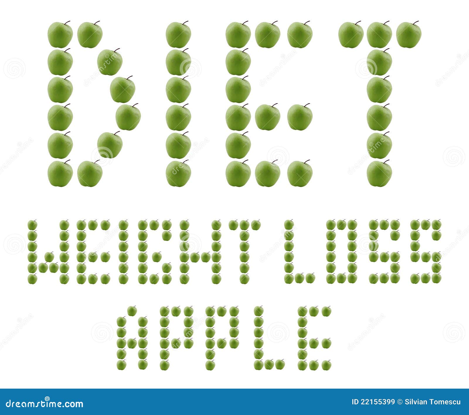 Diet and Weight Loss Made from Green Apples Stock Image Image of