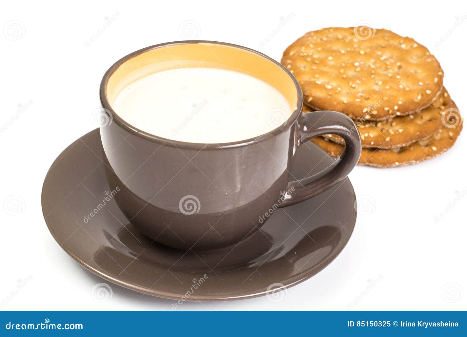 Dietary Menu Whole Wheat Bread and Yogurt in a Cup Stock Image Image