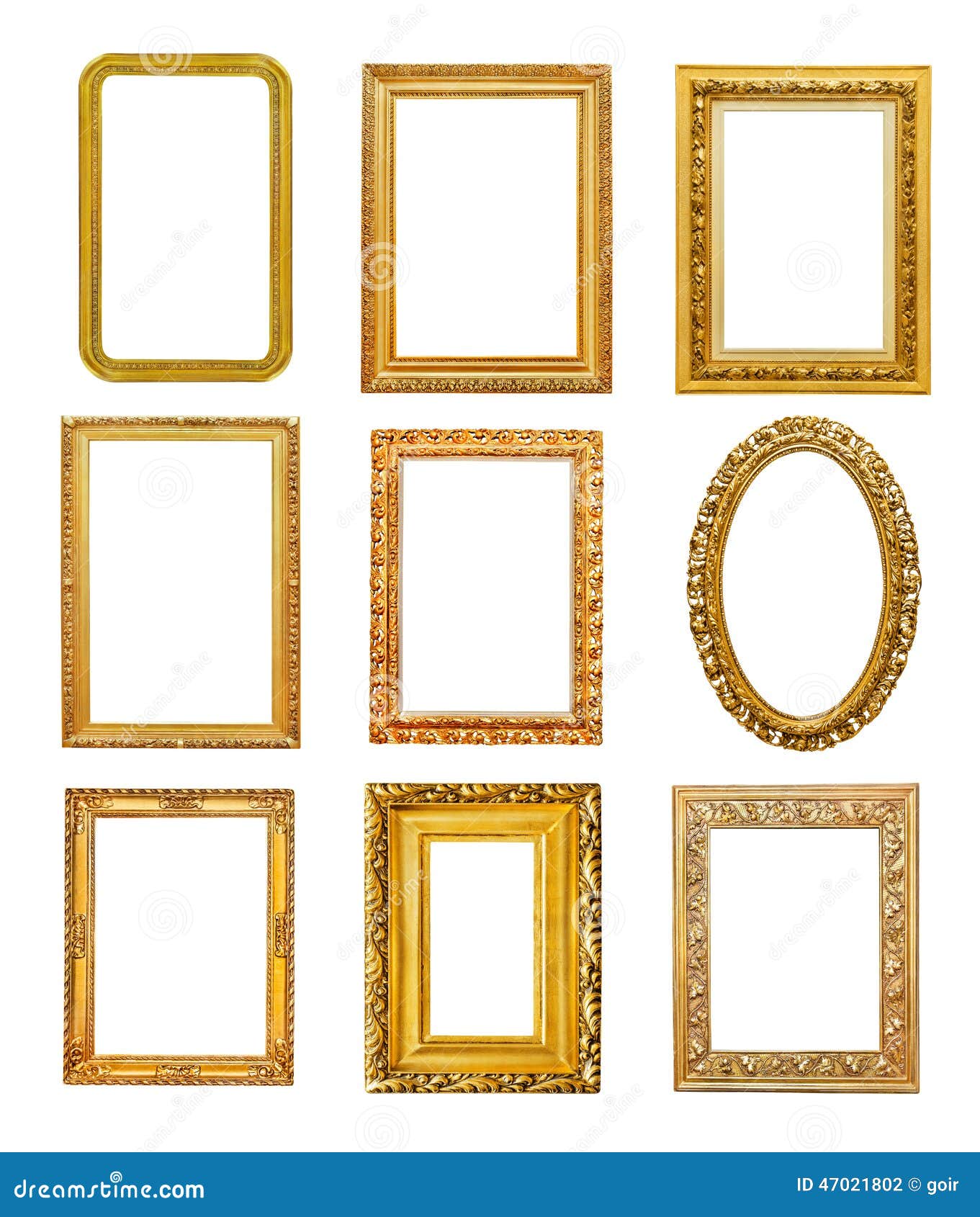 diferent  golden frames