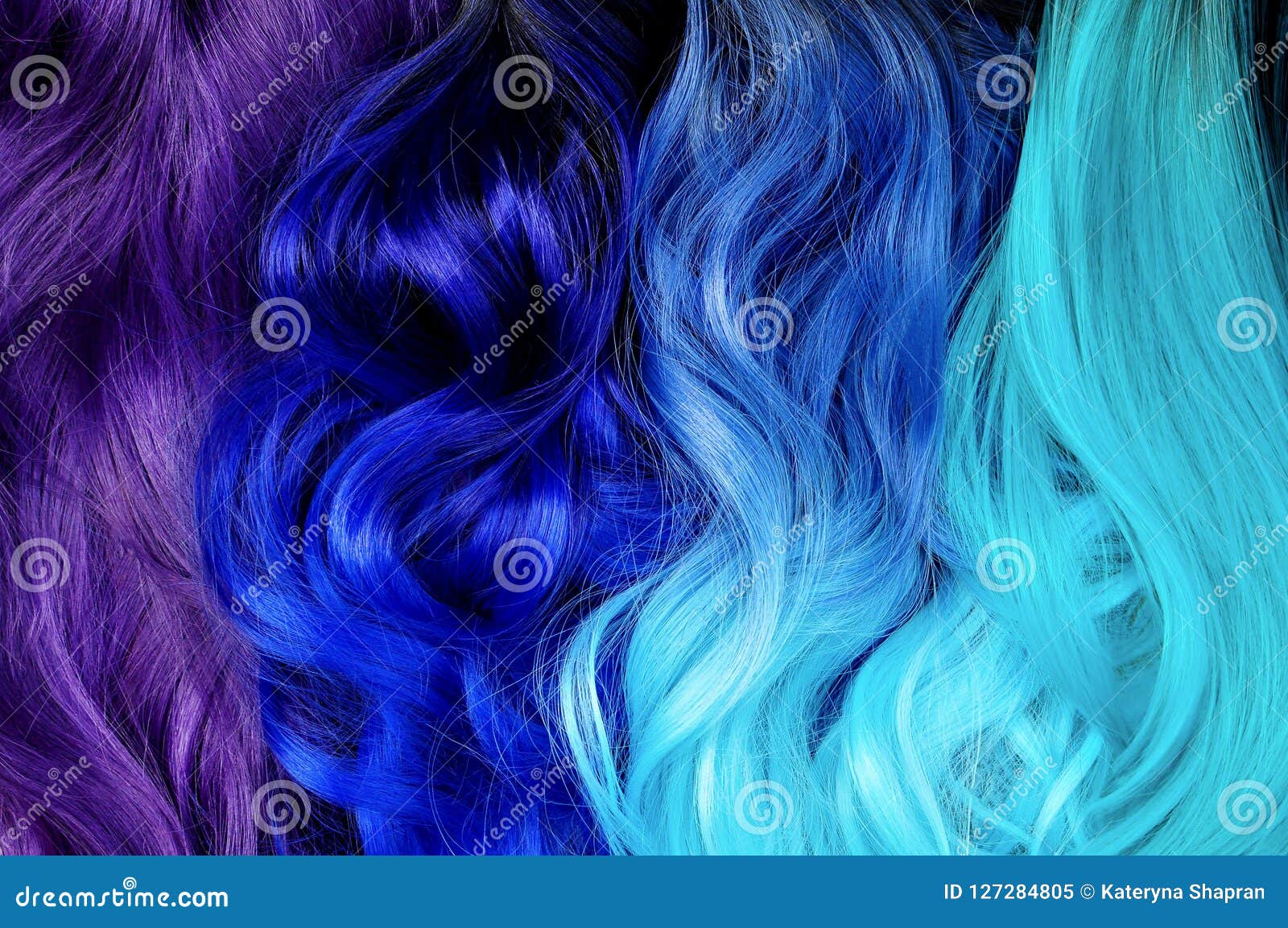 ombre hair blue turquoise