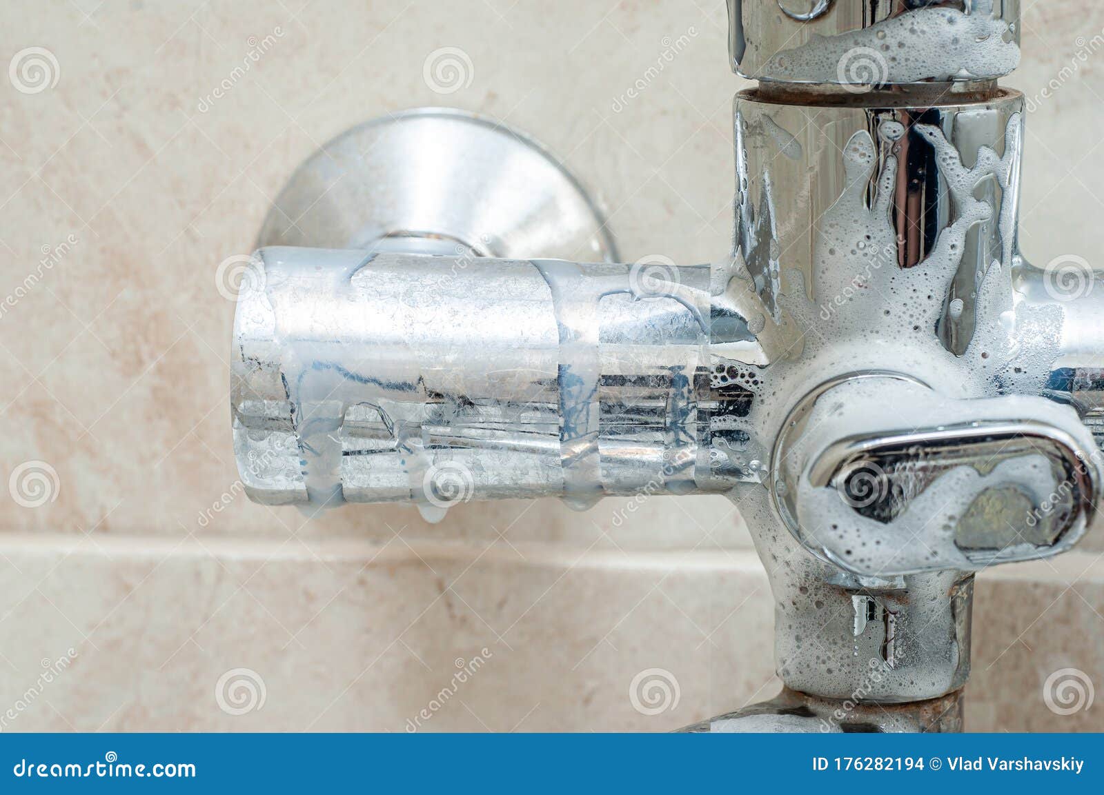 The Difference before and after Using a Special Detergent for Chrome