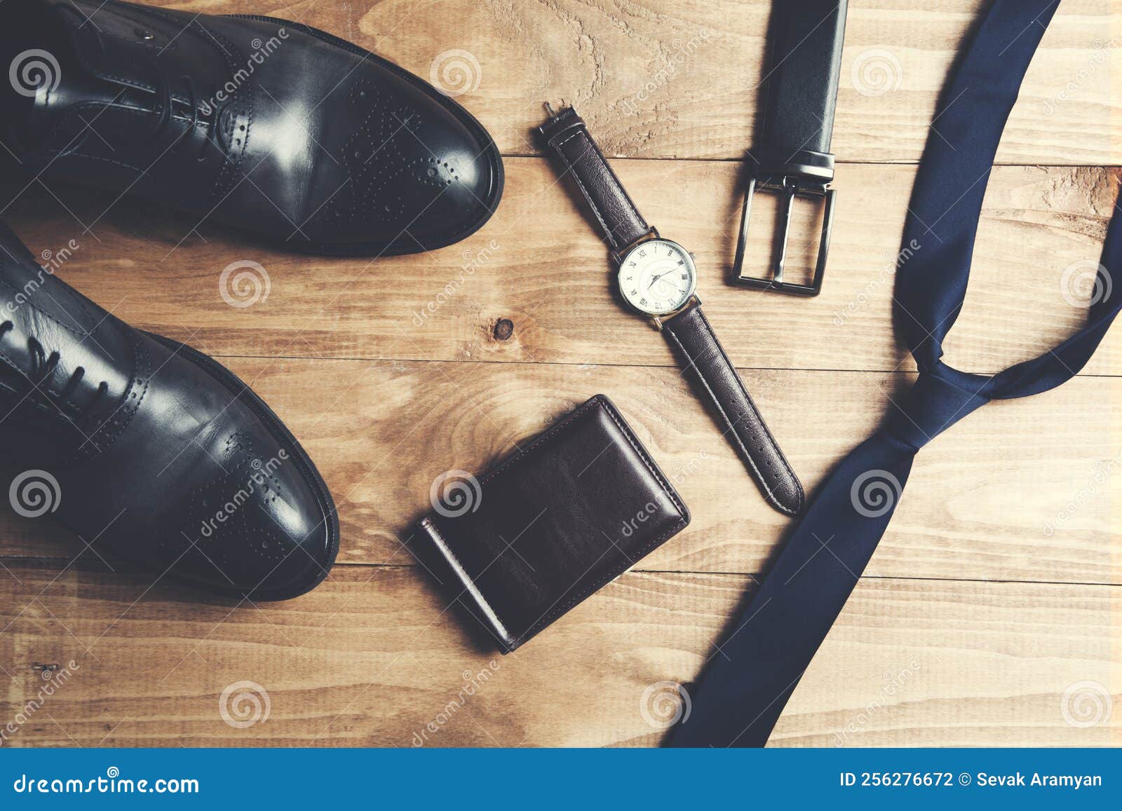 Different Accessories for Men Stock Photo Image of leather, mobile