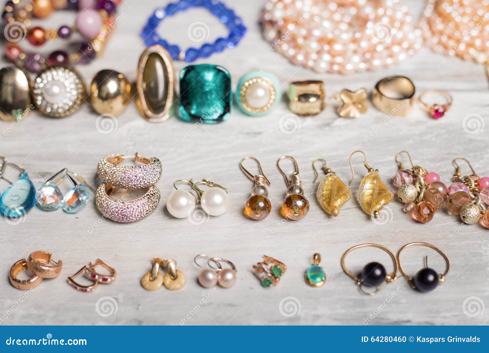 Different Accessories for Women Stock Photo Image of pearls, jewelery