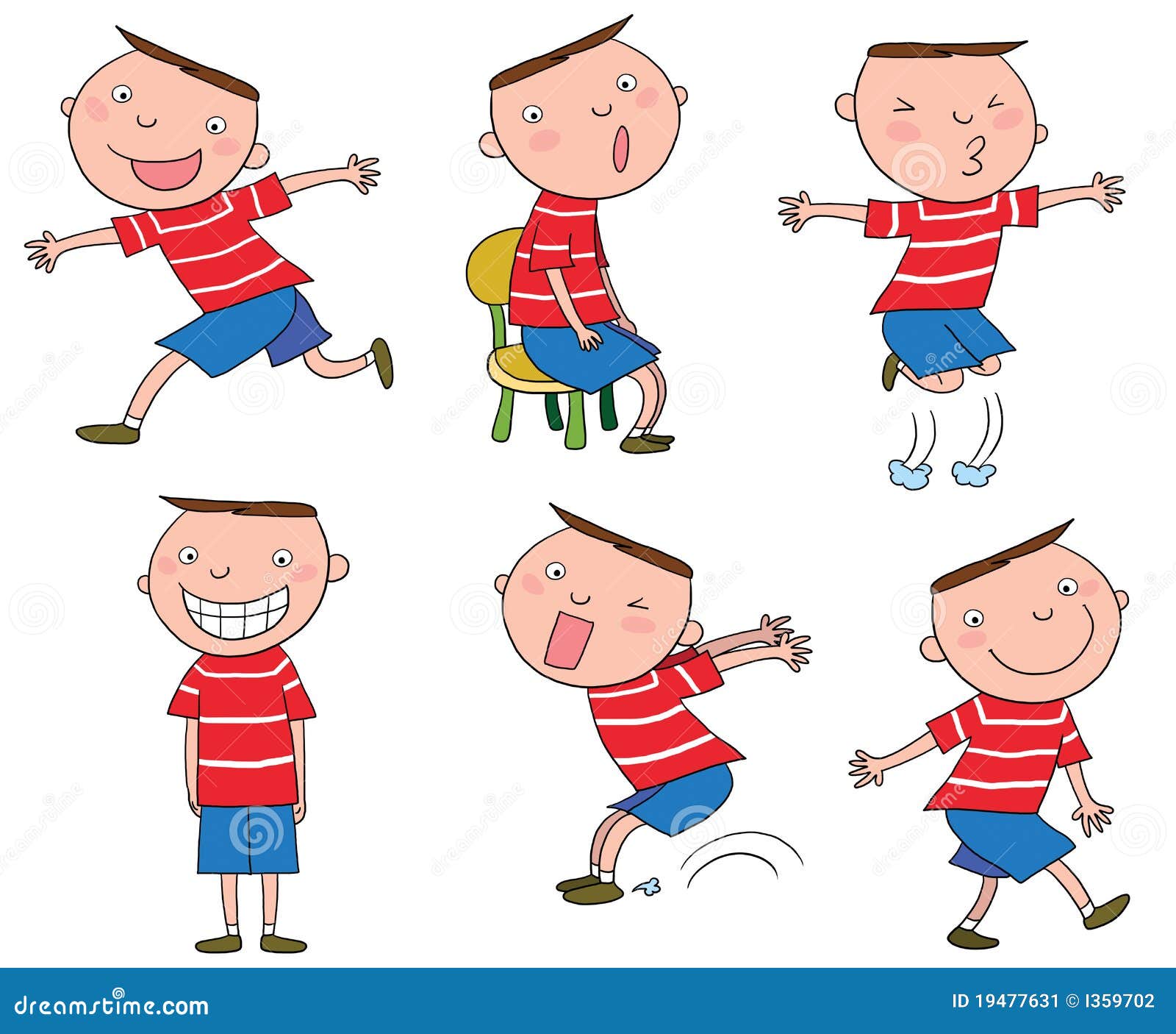Different Actions of a Cartoon Boy Stock Illustration - Illustration of preschool, sing: 19477631 Different Actions of a Cartoon Boy Stock Illustration - Illustration of preschool, sing: 19477631