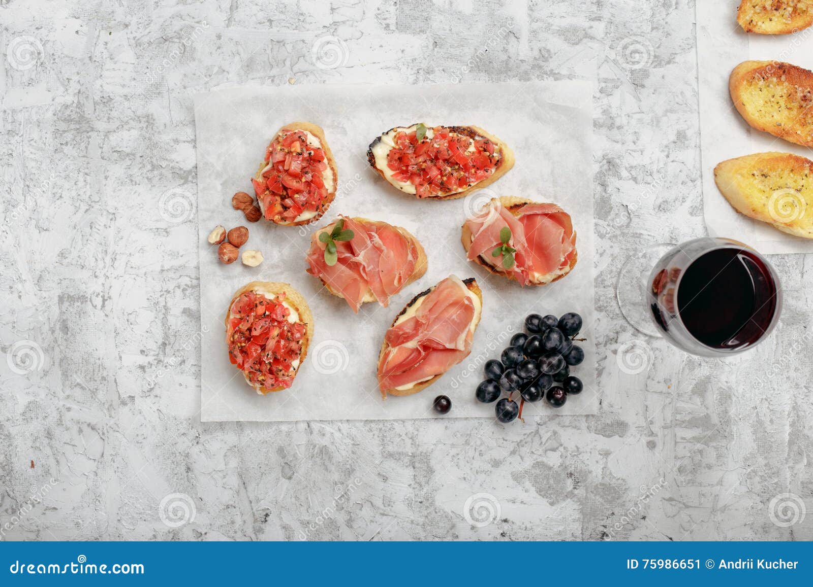 Different Appetizers for Wine with Red Wine Stock Image Image of pork