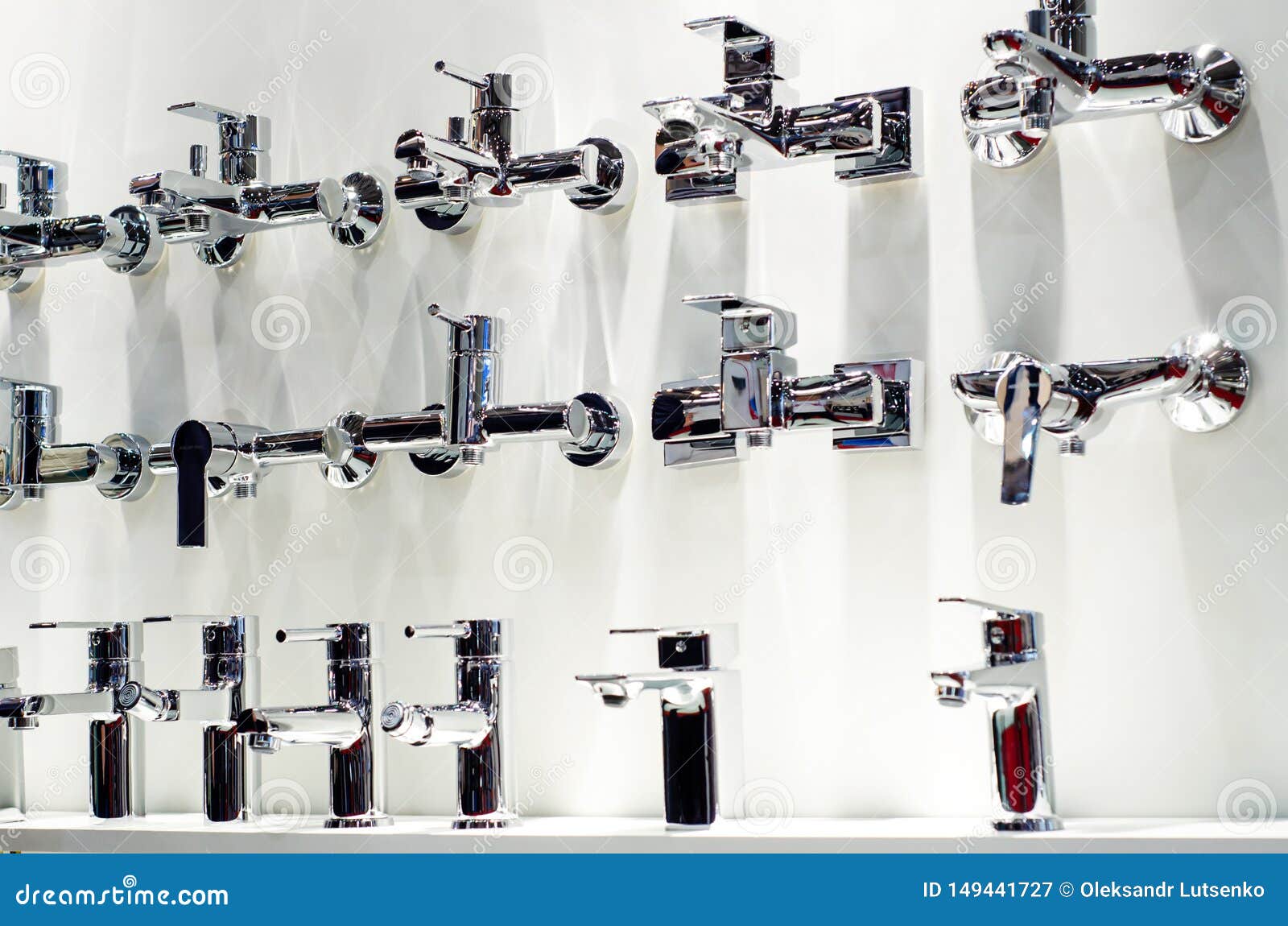 Different Bathroom Taps for Sale Editorial Photography Image of