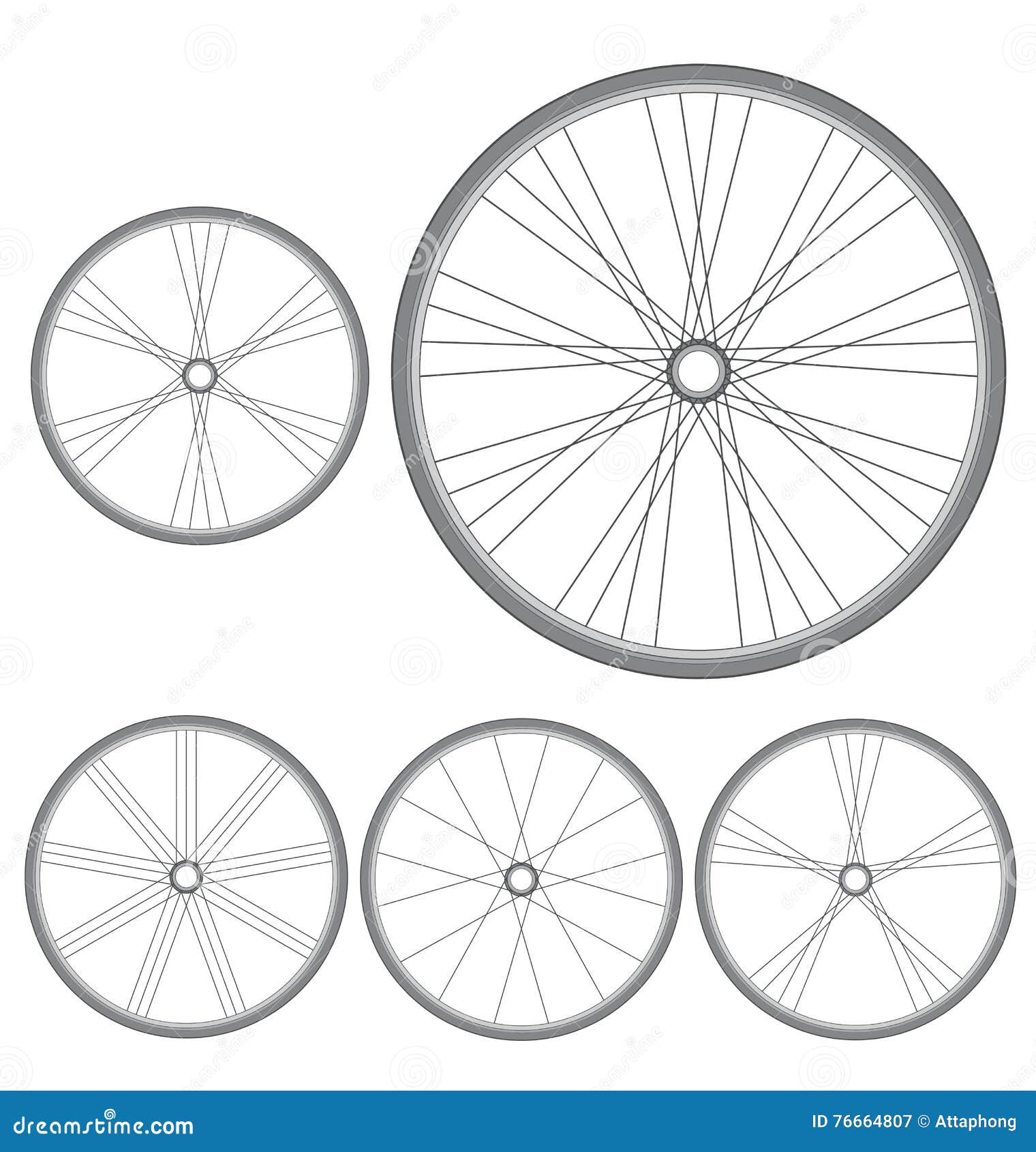 Bicycle Wheels Without Spokes Cartoon Vector 47242313