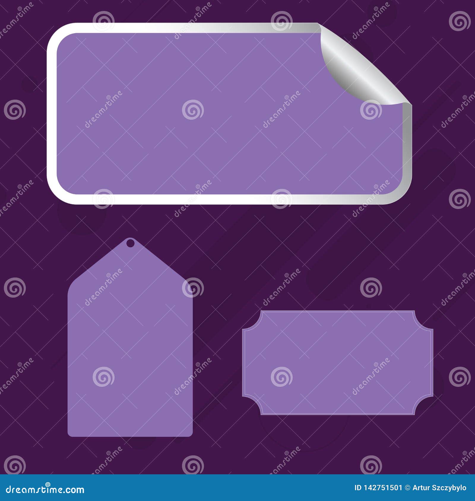Different Blank Color Label, Self Adhesive Sticker with ...