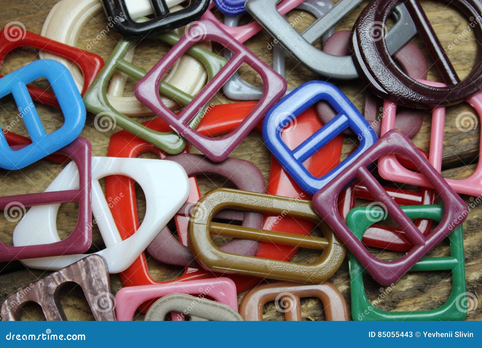 Different Buckles on the Board Stock Image Image of shiny, plastic