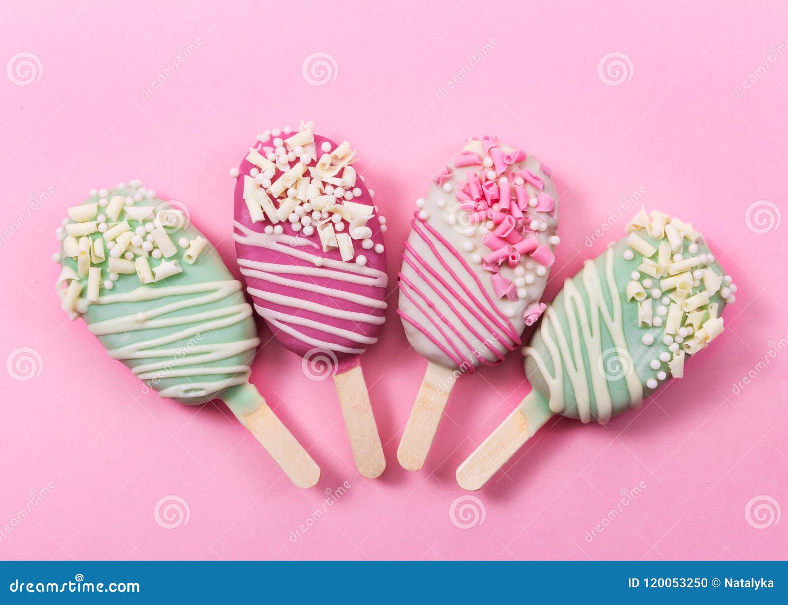 Different Cake Pops In Form Of Popsicle On Stick On Pink Background Stock Photo Image Of Assortment Shape Different Cake Pops In Form Of Popsicle On Stick On Pink Background Stock Photo Image Of Assortment Shape