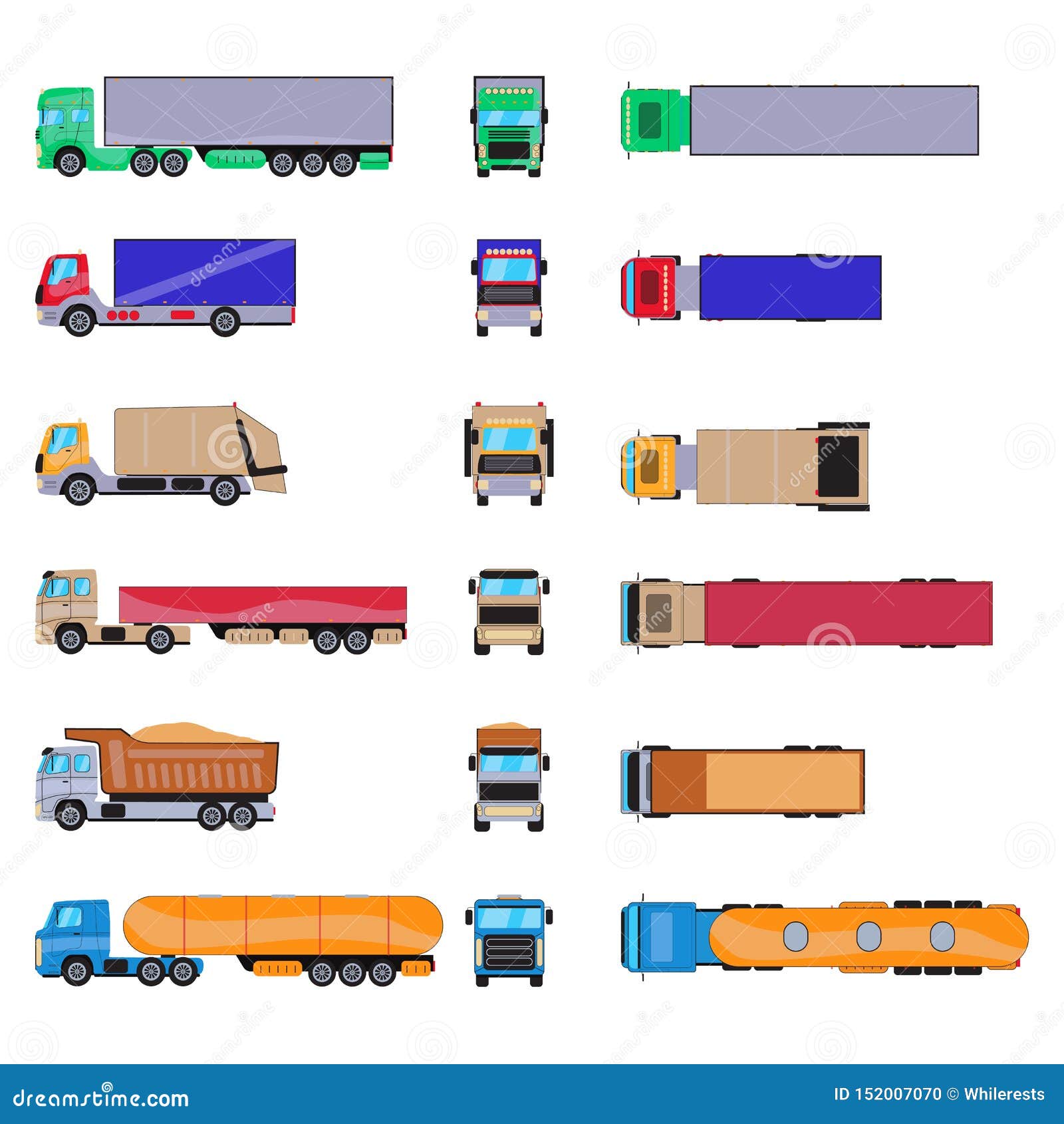 Different Cargo Truck With Container Big Trailer Template Different Cargo Truck With Container Big Trailer Template