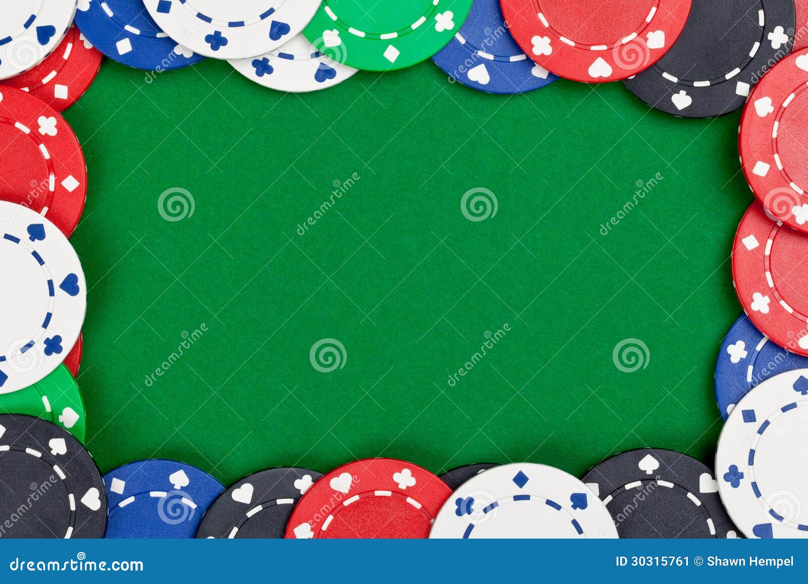 Casino chips stock image. Image of fortune, border, luck 30315761