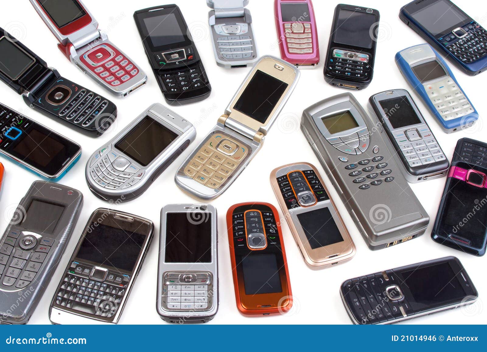Different Cell Phones Royalty Free Stock Image - Image: 21014946