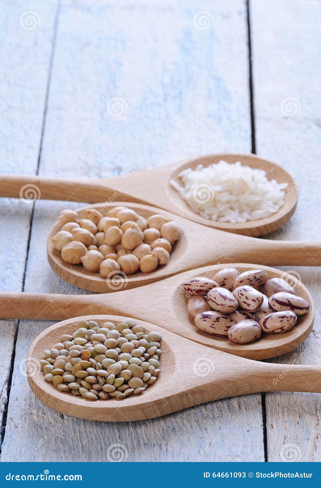 Different Cereals Arranged in Spoons Stock Image Image of cuisine