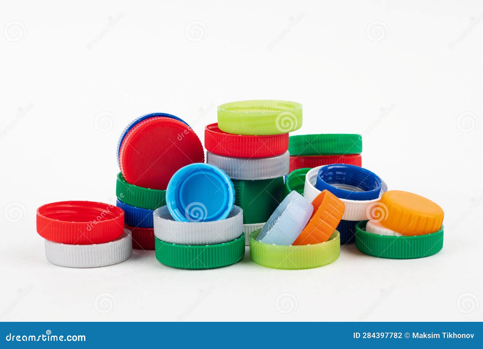 Different Color Bottle Caps, Material for Recycling. Stock Photo Image of plug, caps 284397782