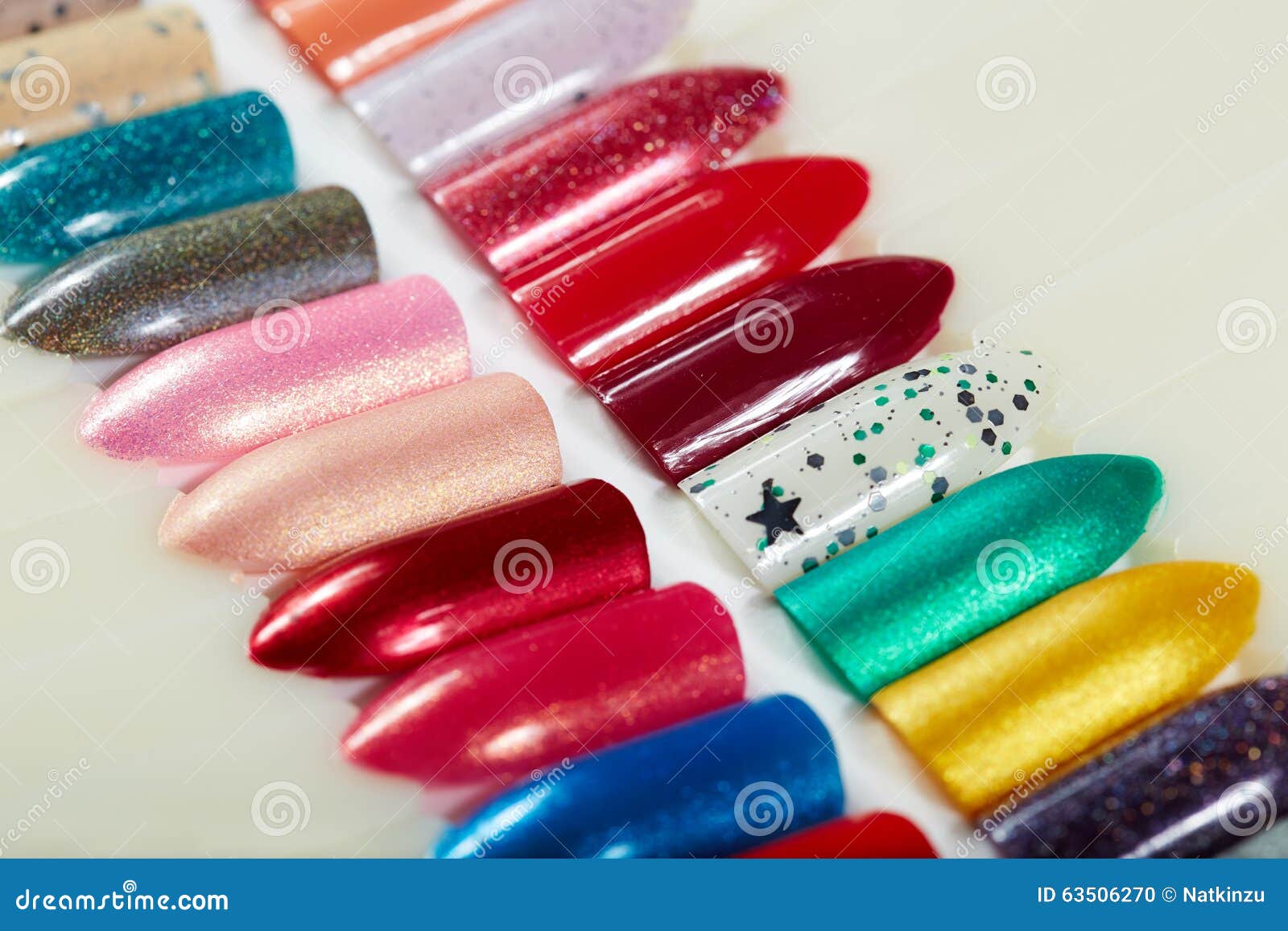 Different Colored Artificial Nails Stock Photo Image of glaze, powder