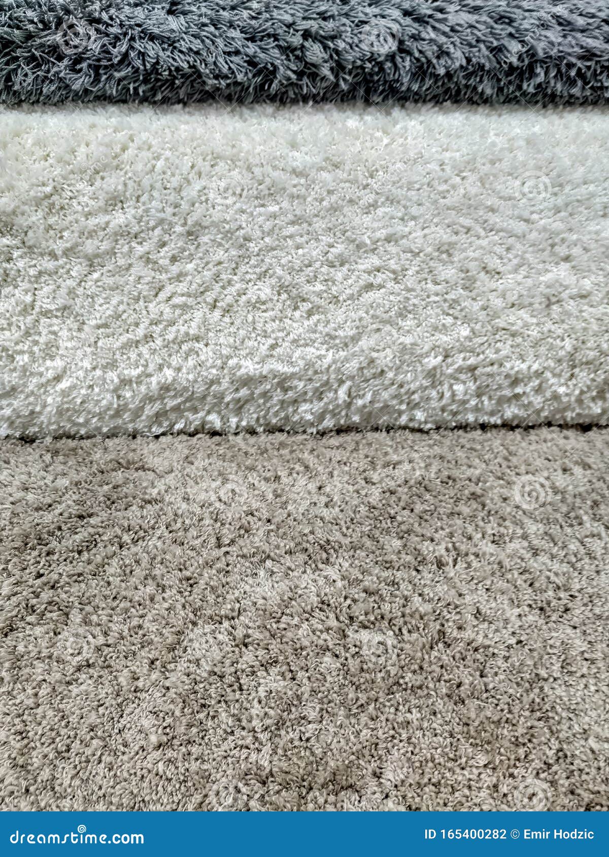 Different Colors Patterns of the Same Very Soft Carpets or Blankets for