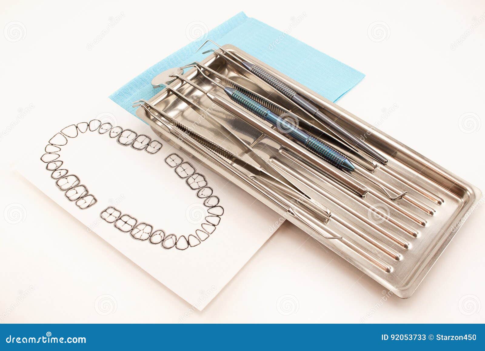 Different Dental Tools and Accessory for Teeth Care in the Tray. Stock Image Image of healthy