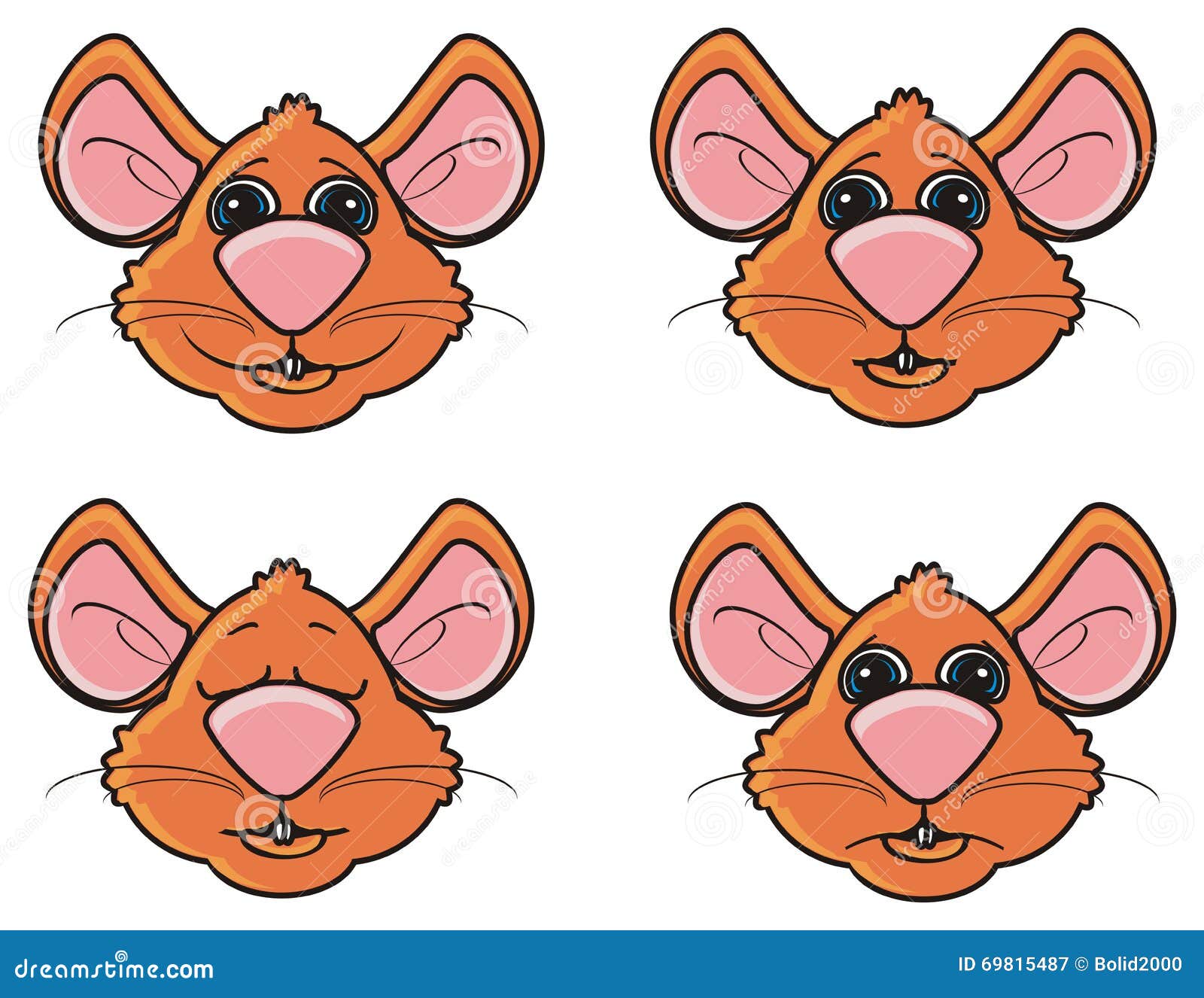 Different emotions mice stock illustration. Illustration of tail 69815487