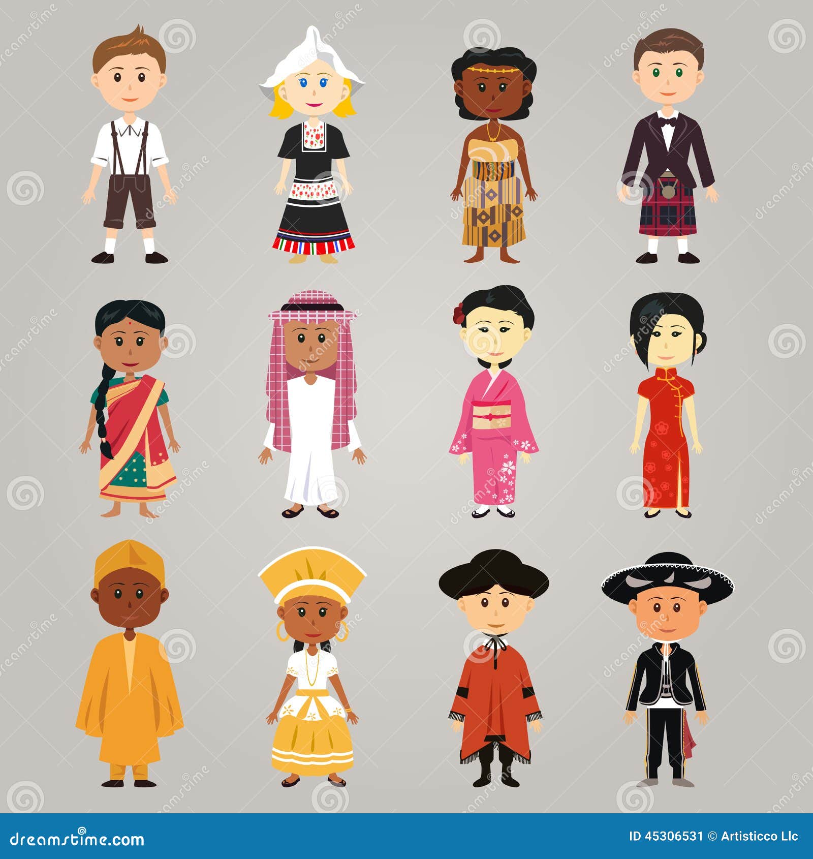 Different Ethnic People Stock Vector - Image: 45306531