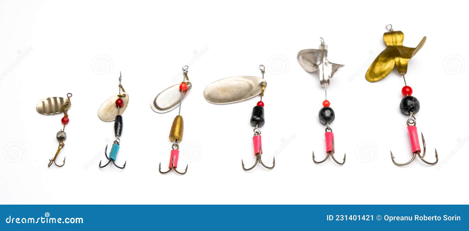 Different Fishing Baits Isolated Stock Image Image of angling, crank