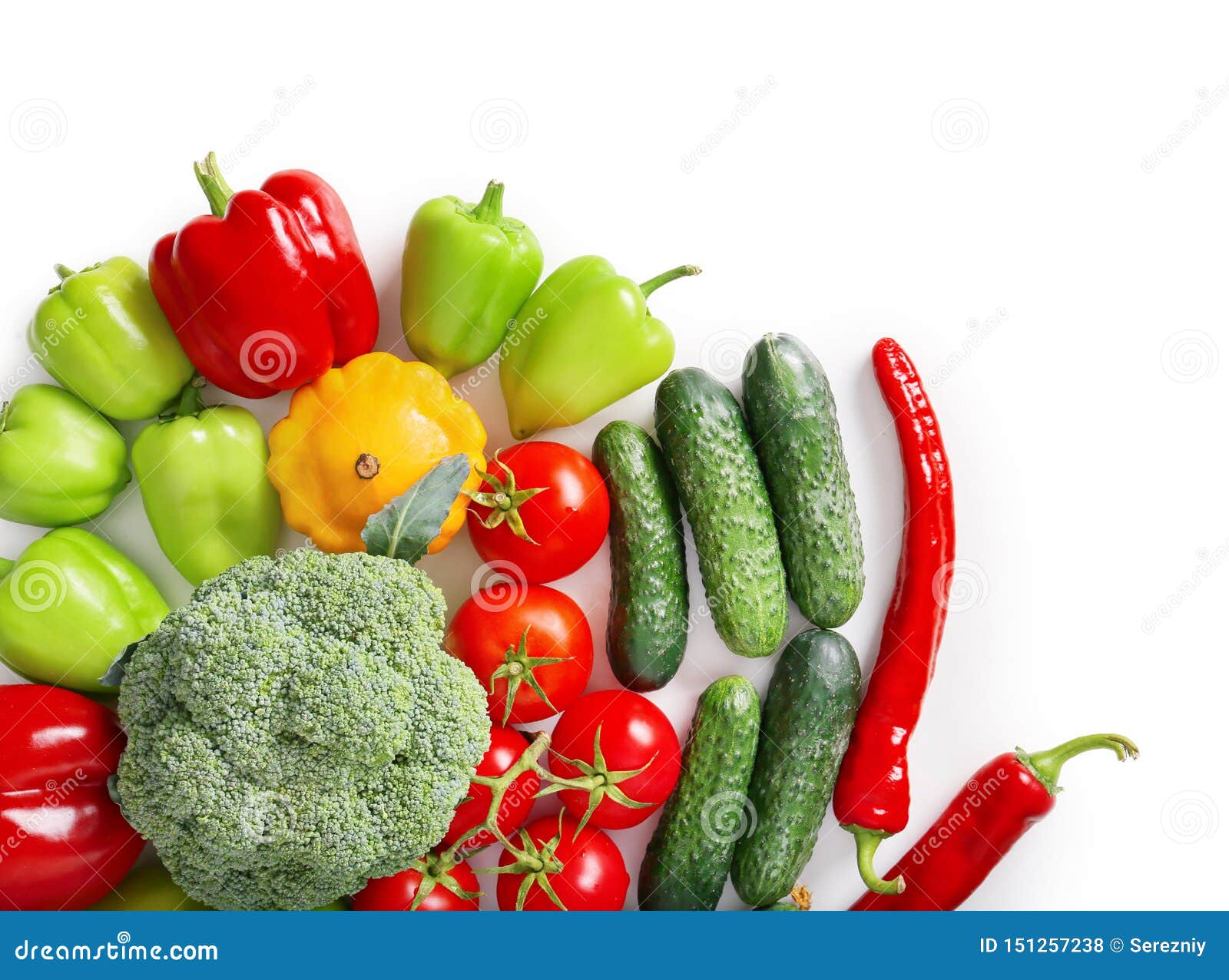 Different Fresh Vegetables on White Background Stock Photo Image of