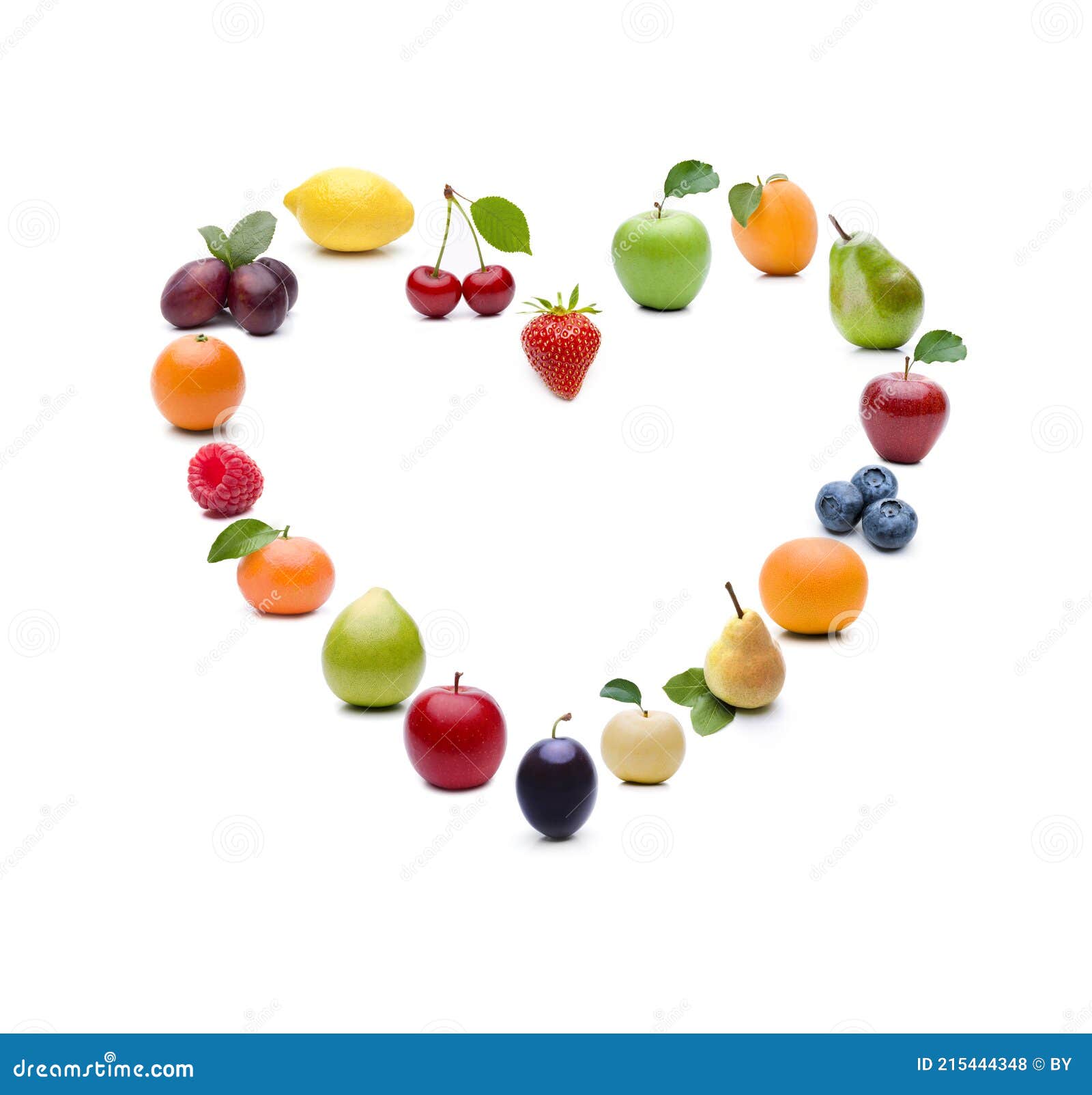 Different Fruits in Heart Shape Stock Photo Image of health, healthy 215444348