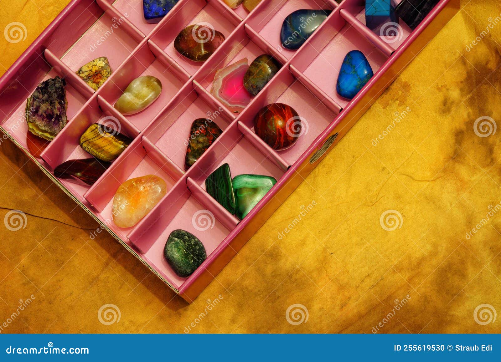 Different Gemstones in a Box Stock Photo Image of breakfast, dessert